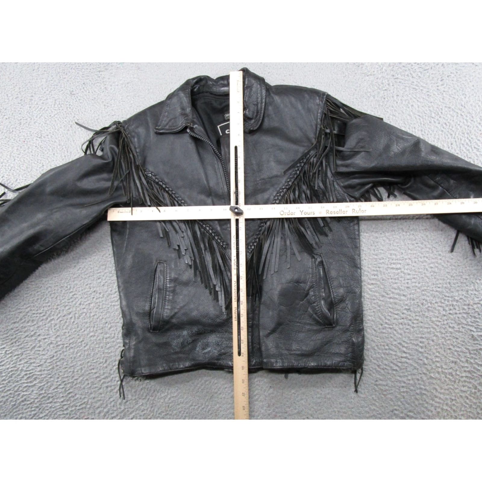 Vintage VINTAGE Shaf Leather Collections JACKET Motorcycle Black Women's XL Fringe Zip Up Read Size XL / US 12-14 / IT 48-50 - 4 Thumbnail