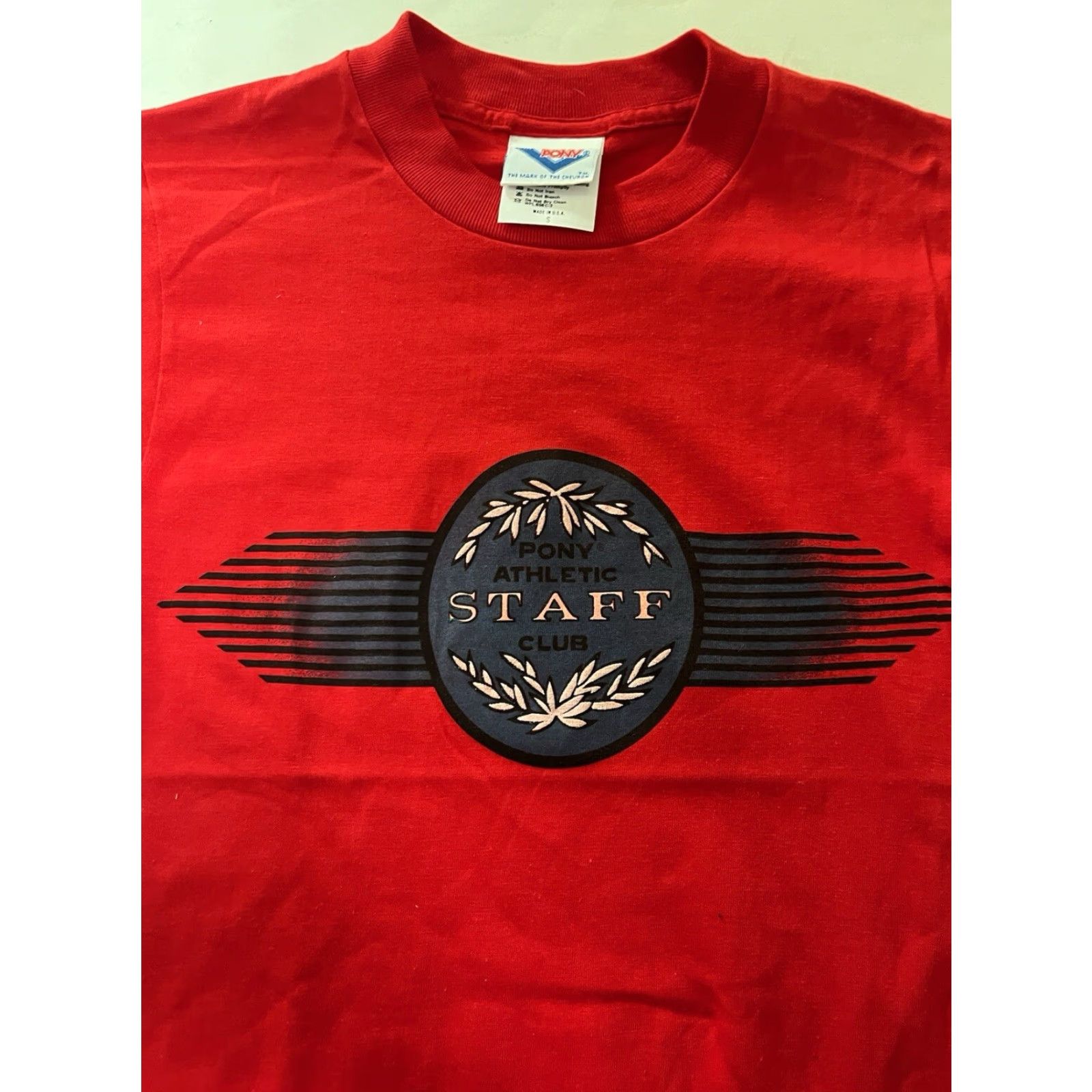 PONY VINTAGE PONY T-SHIRT Mens Small Deadstock NWT 90s Made in USA Red Graphic Crew Neck Size US S / EU 44-46 / 1 - 4 Thumbnail