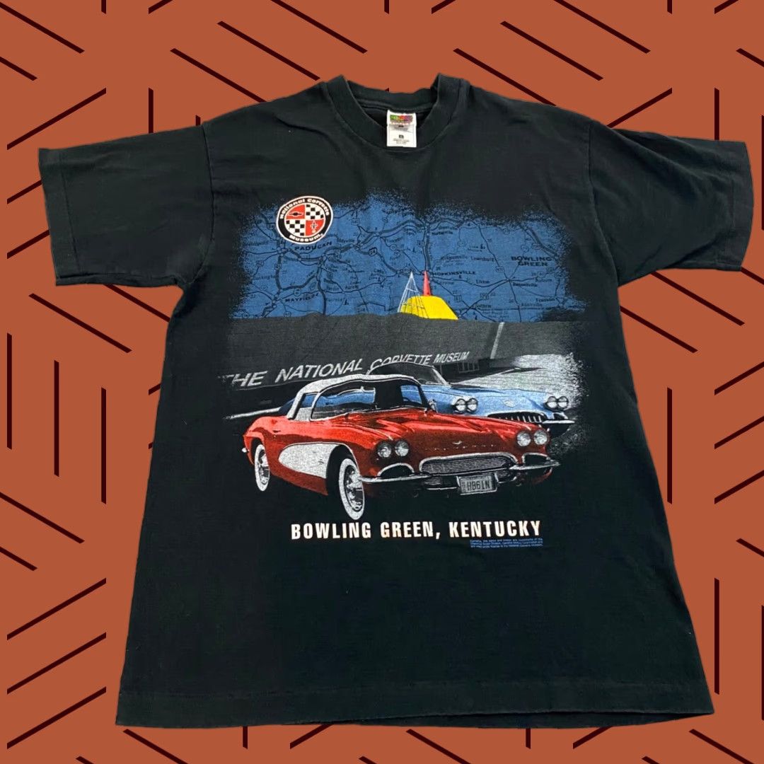 Fruit Of The Loom VINTAGE National Corvette Museum Shirt Mens Large Black Automotive 90s Size US L / EU 52-54 / 3 - 1 Thumbnail