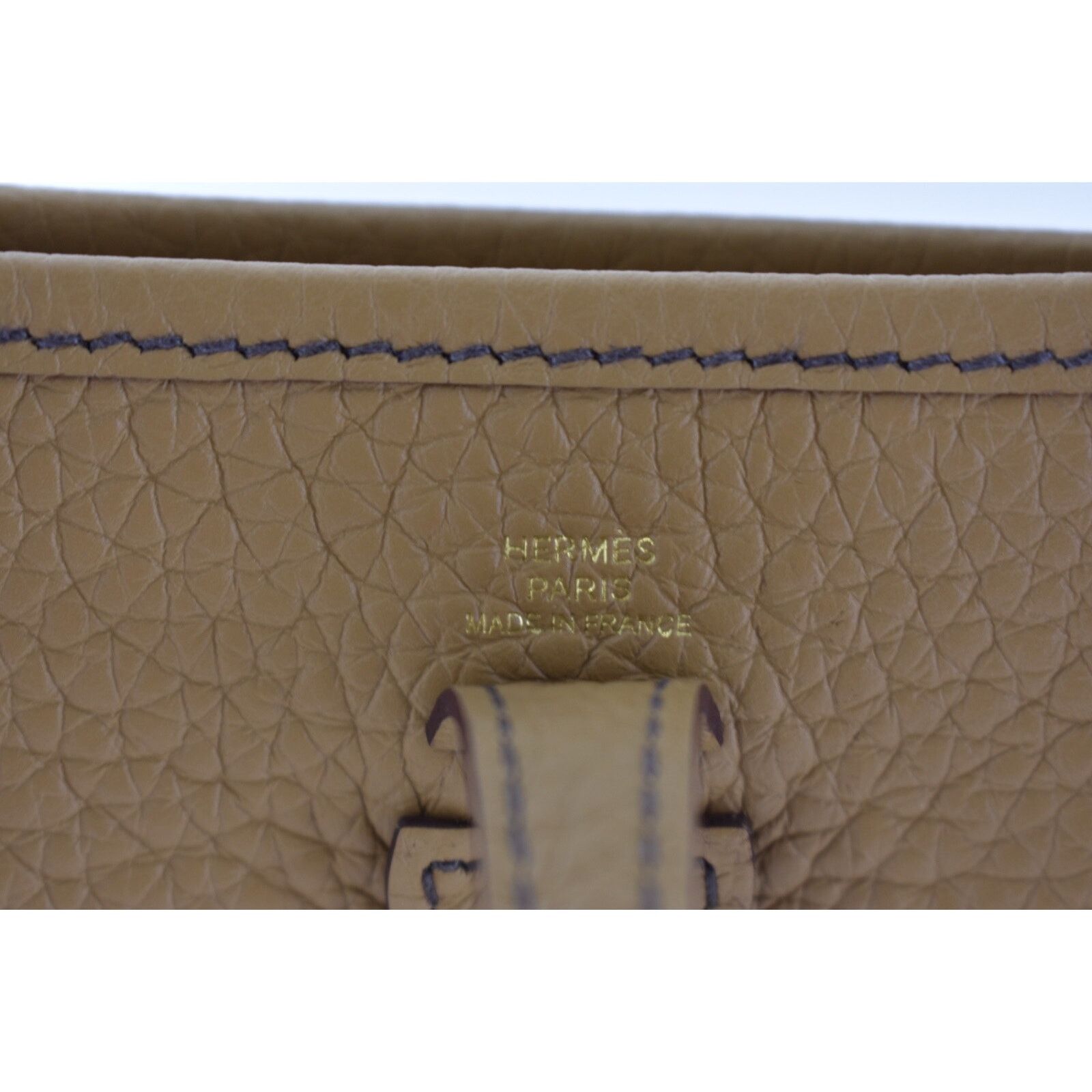 Hermes Hermes Mini Evelyne Camel Gold Leather Crossbody Bag Size ONE SIZE - 20 Thumbnail