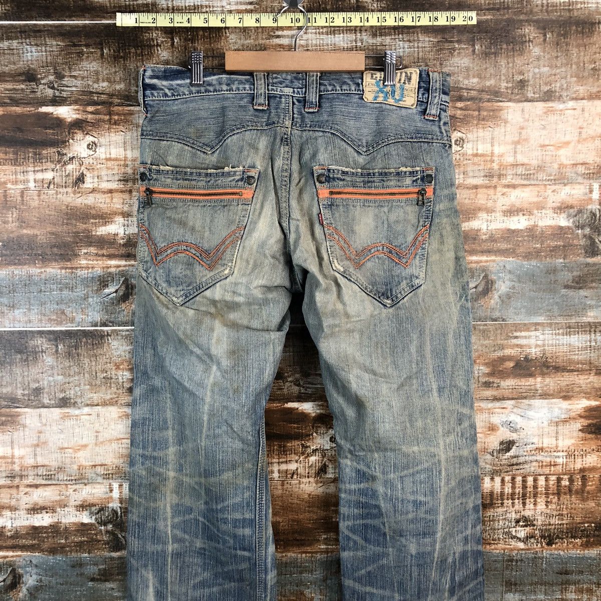 Edwin DLL Edwin Blue Distressed ripped Denim Pants #C239 Size US 35 - 17 Thumbnail