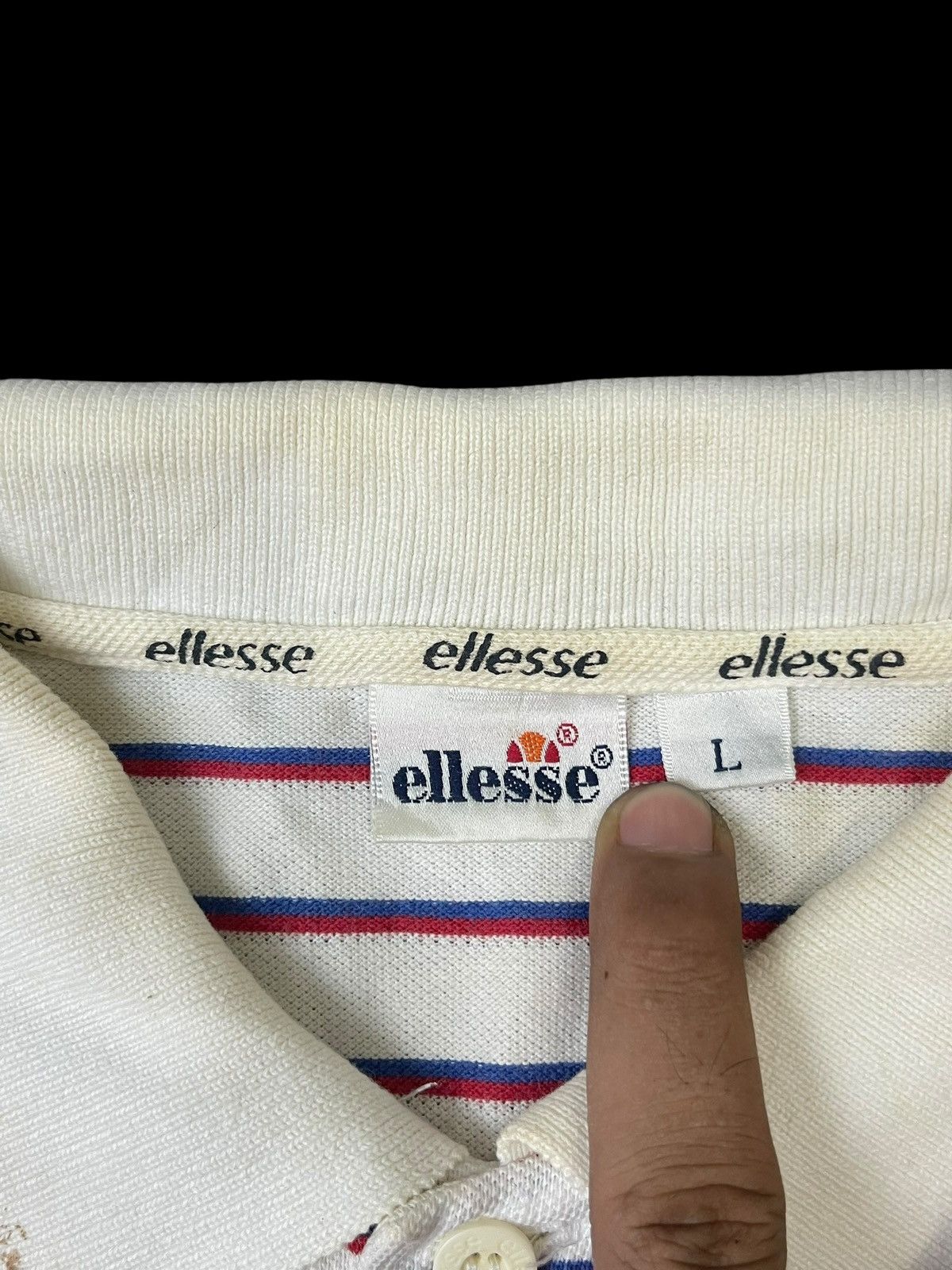 Ellesse Vintage Ellesse Stripe Polo Tee Streetwear Size US L / EU 52-54 / 3 - 5 Thumbnail