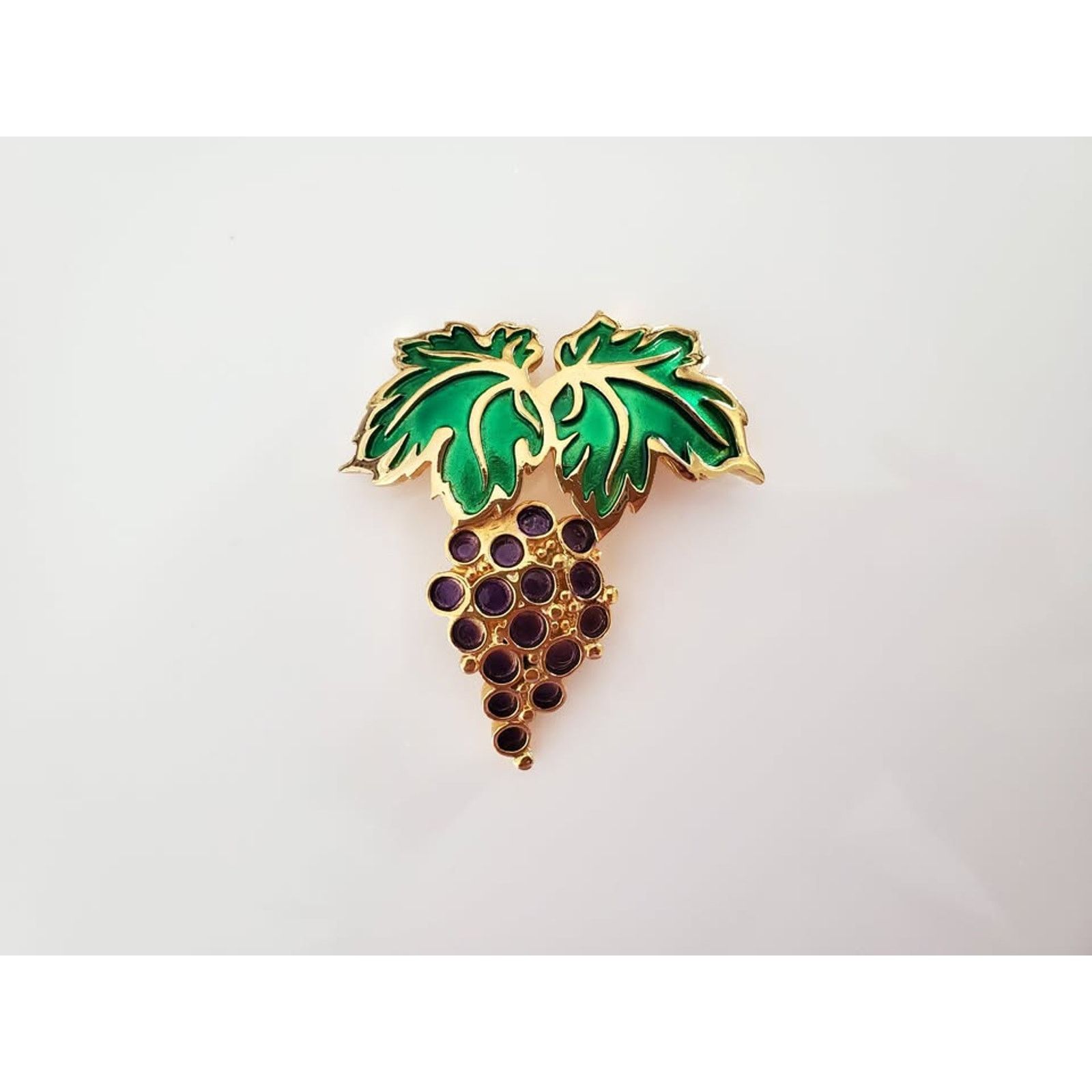 Other Vintage Napier Designer Purple Grape Enamel Brooch Size ONE SIZE - 1 Thumbnail