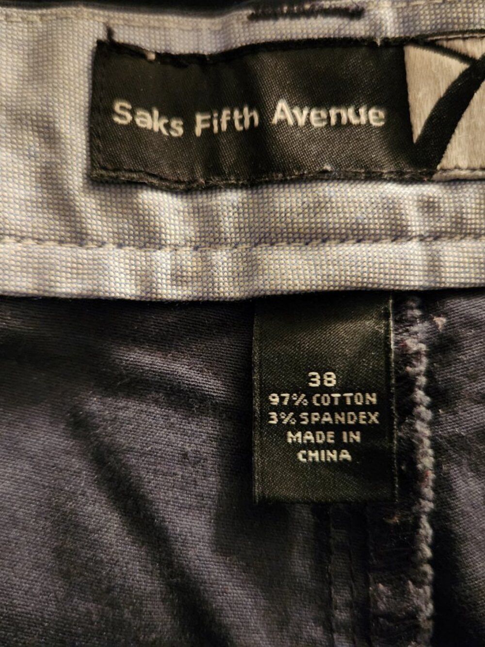 Saks Fifth Avenue SAKS FIFTH avenue men's blue 97%cotton casual shorts 38 Size US 38 / EU 54 - 3 Thumbnail