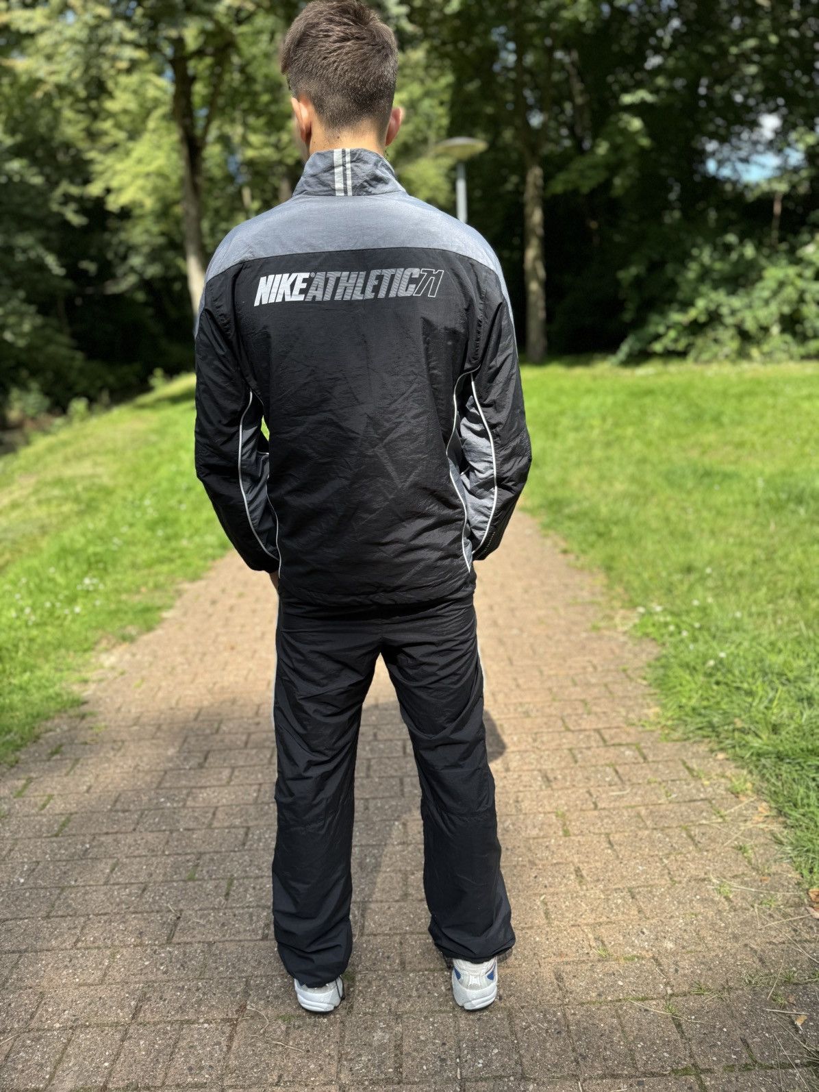Nike Nike Tracksuit Swoosh Y2K Black Street Style Size US S / EU 44-46 / 1 - 3 Thumbnail