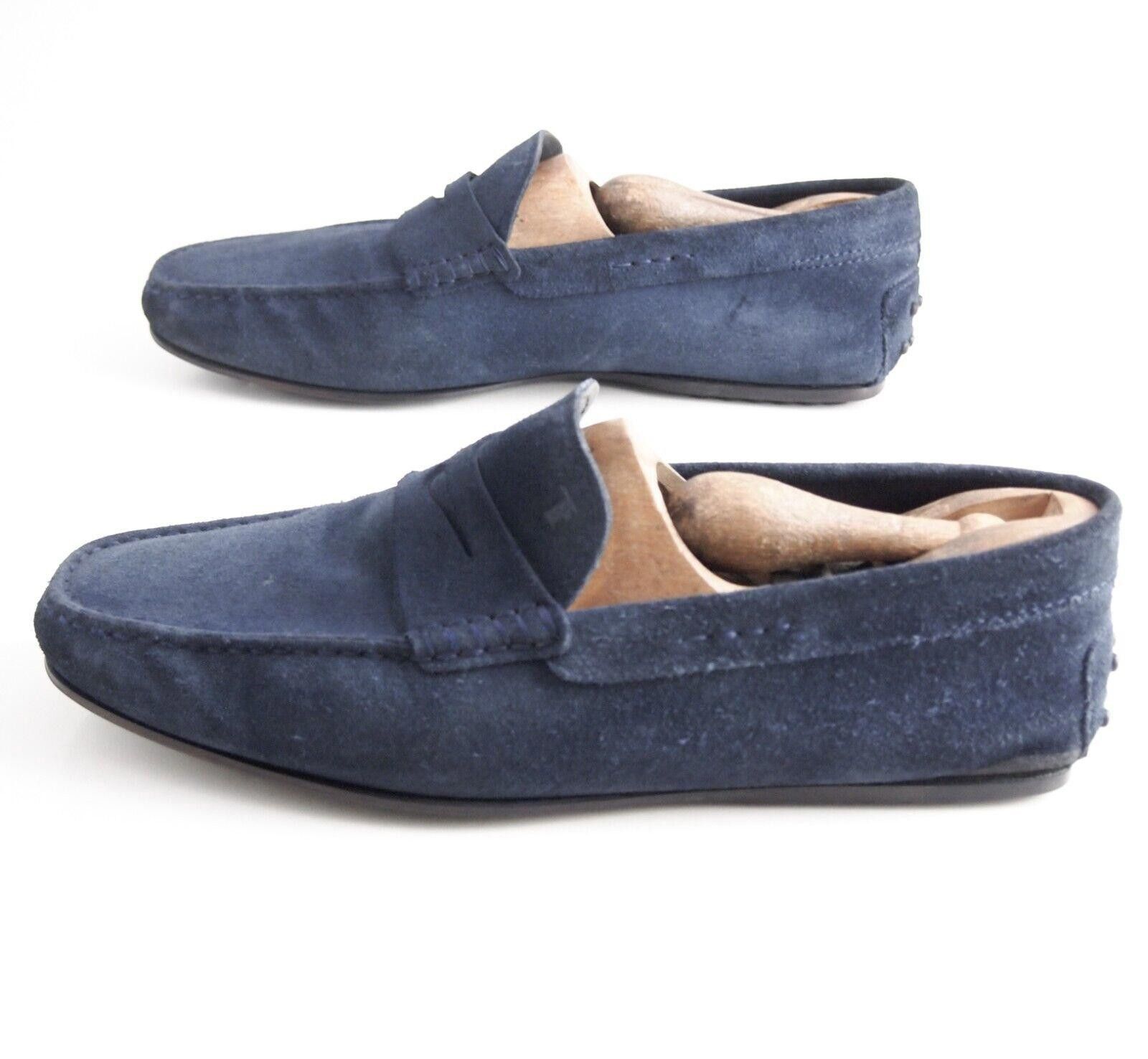 Tod's Tod's Penny LoafersBlue Suede Mens US 8 EU 41 $580 Size US 8 / EU 41 - 2 Thumbnail