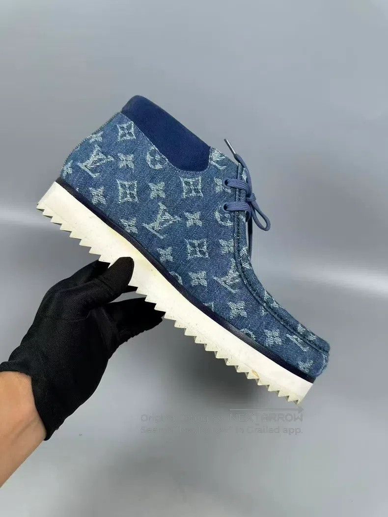 Louis Vuitton Full-print presbyopic denim denim casual sho