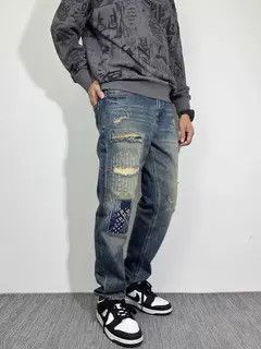 Japanese Brand Kirari x Honda Vintage street washed and worn loose jeans Size US 34 / EU 50 - 7 Thumbnail