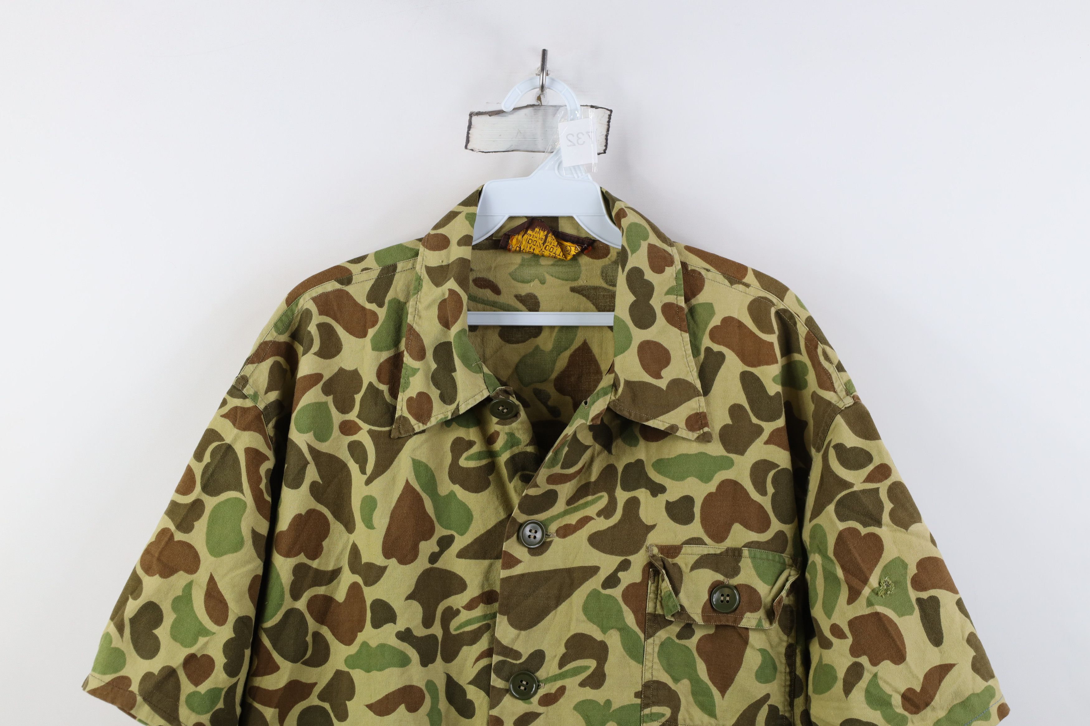 Vintage Vintage 70s Streetwear Camouflage Short Sleeve Shirt Jacket Size US XL / EU 56 / 4 - 2 Thumbnail