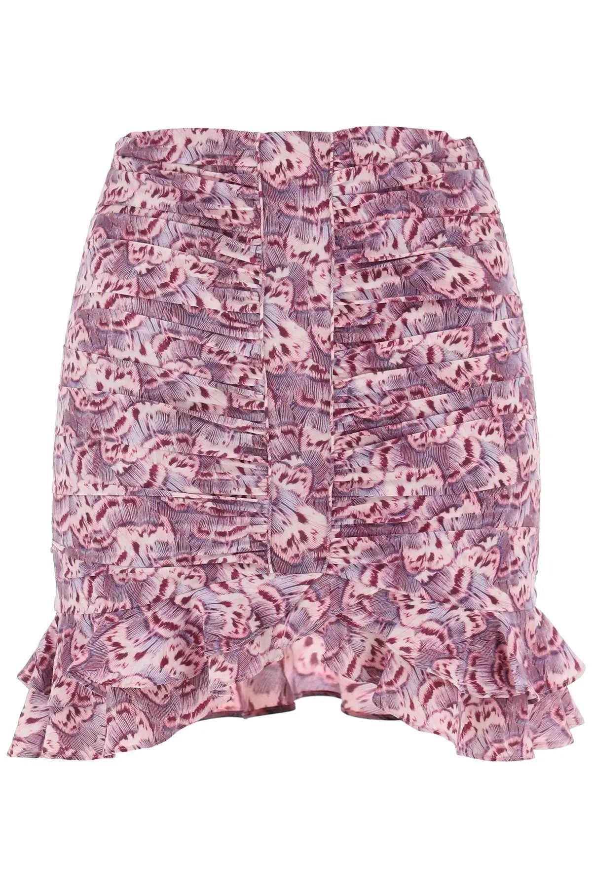 o1s22i1n1223 Milendi Gathered Mini Skirt in Purple