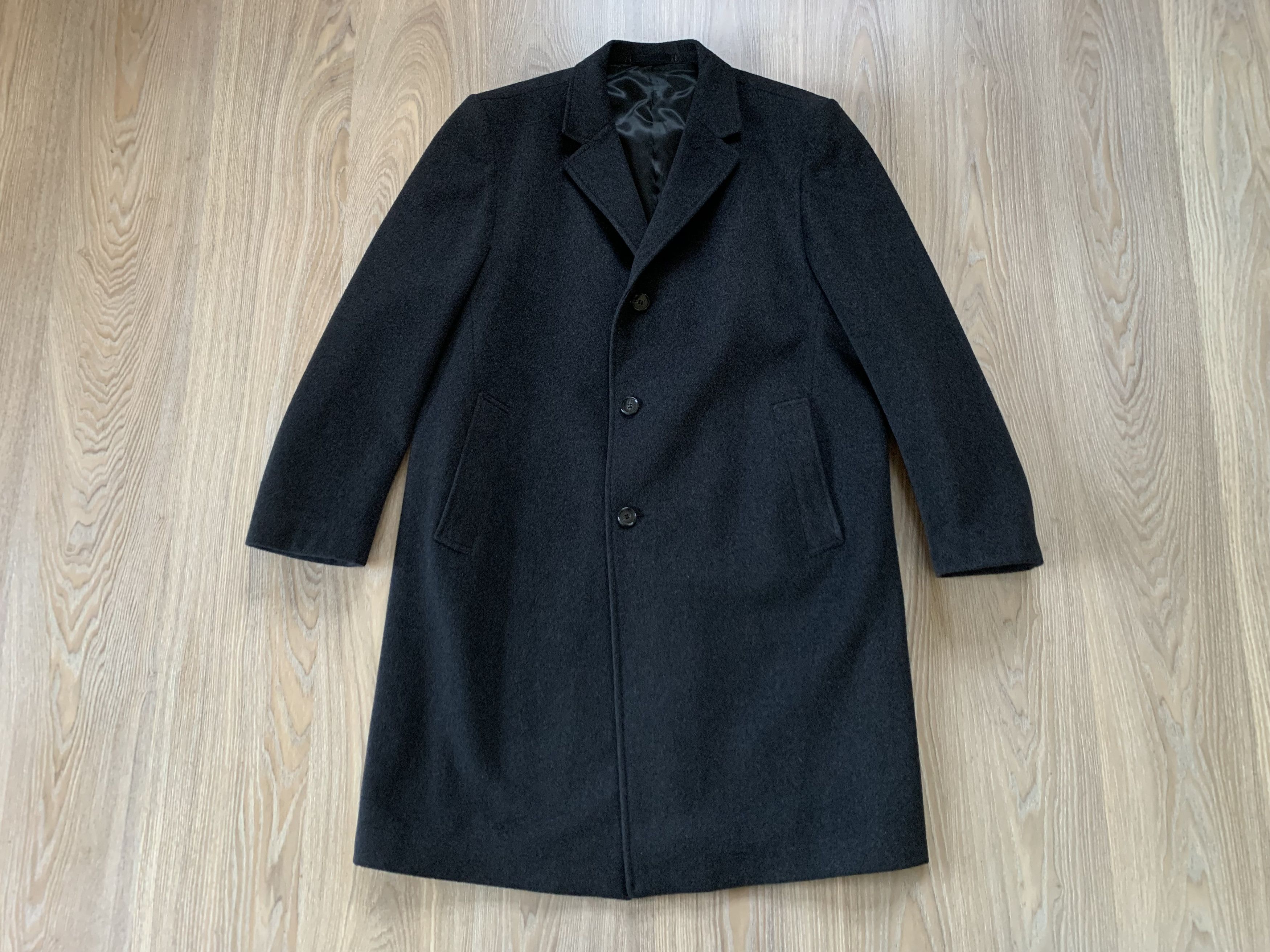 Designer × Vintage Dominique Girod Cashmere Black Heavy Coat Size US XL / EU 56 / 4 - 2 Thumbnail