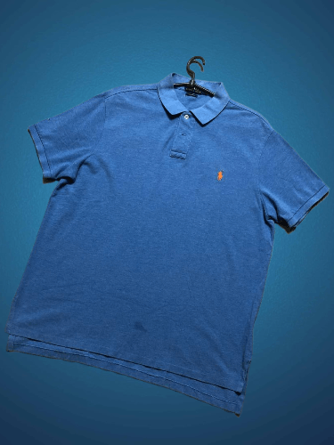Polo Ralph Lauren Polo Ralph Lauren Vintage Polo Shirt Men's XL Solid Blue Size US XL / EU 56 / 4 - 1 Thumbnail