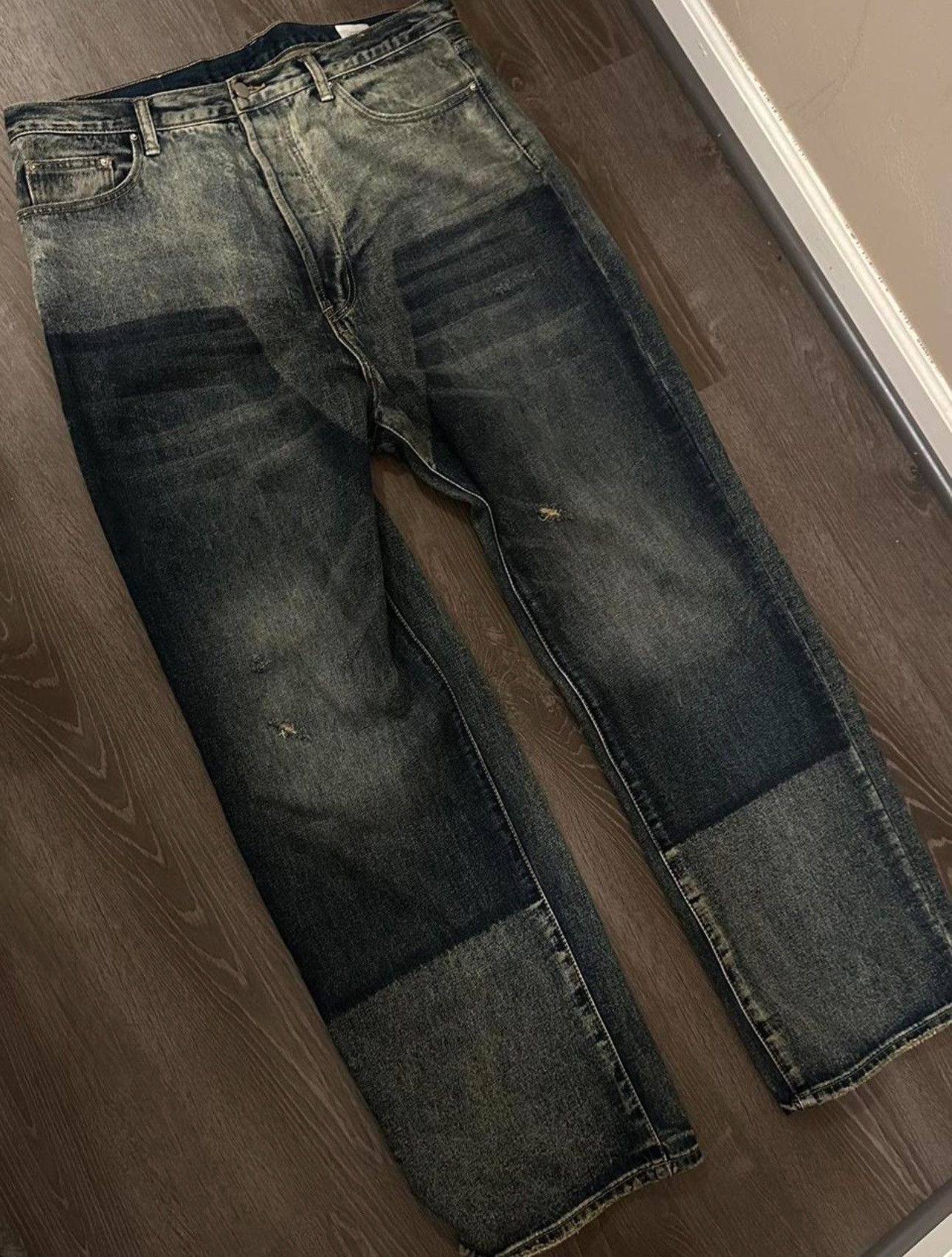MNML MNML ULTRA BAGGY SHAWDOW PATCH DENIM - WASHED LIGHT BLUE Size US 36 / EU 52 - 1 Thumbnail