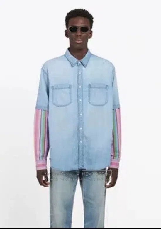 Balenciaga Balenciaga Washed Denim Shirt Size US XXS / EU 40 - 3 Thumbnail