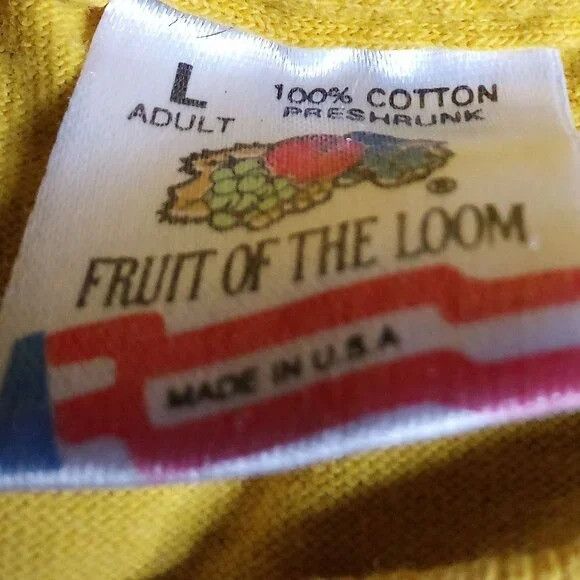 Fruit Of The Loom Vintage Terong Natural Clove Sigaret Tobacco T-Shirt Size US L / EU 52-54 / 3 - 4 Thumbnail