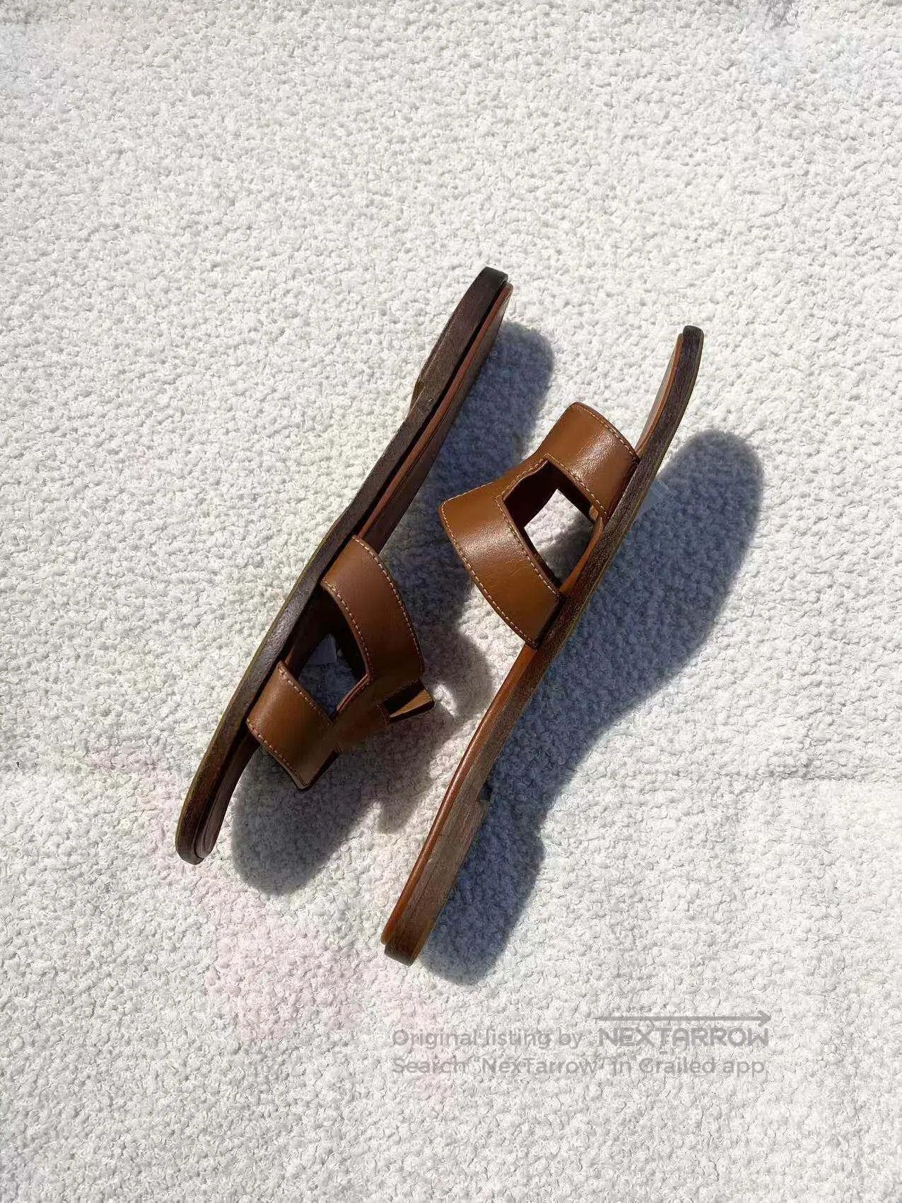 Hermes Hermes Classic Hlogo slippers| Size US 6 / IT 36 - 3 Thumbnail