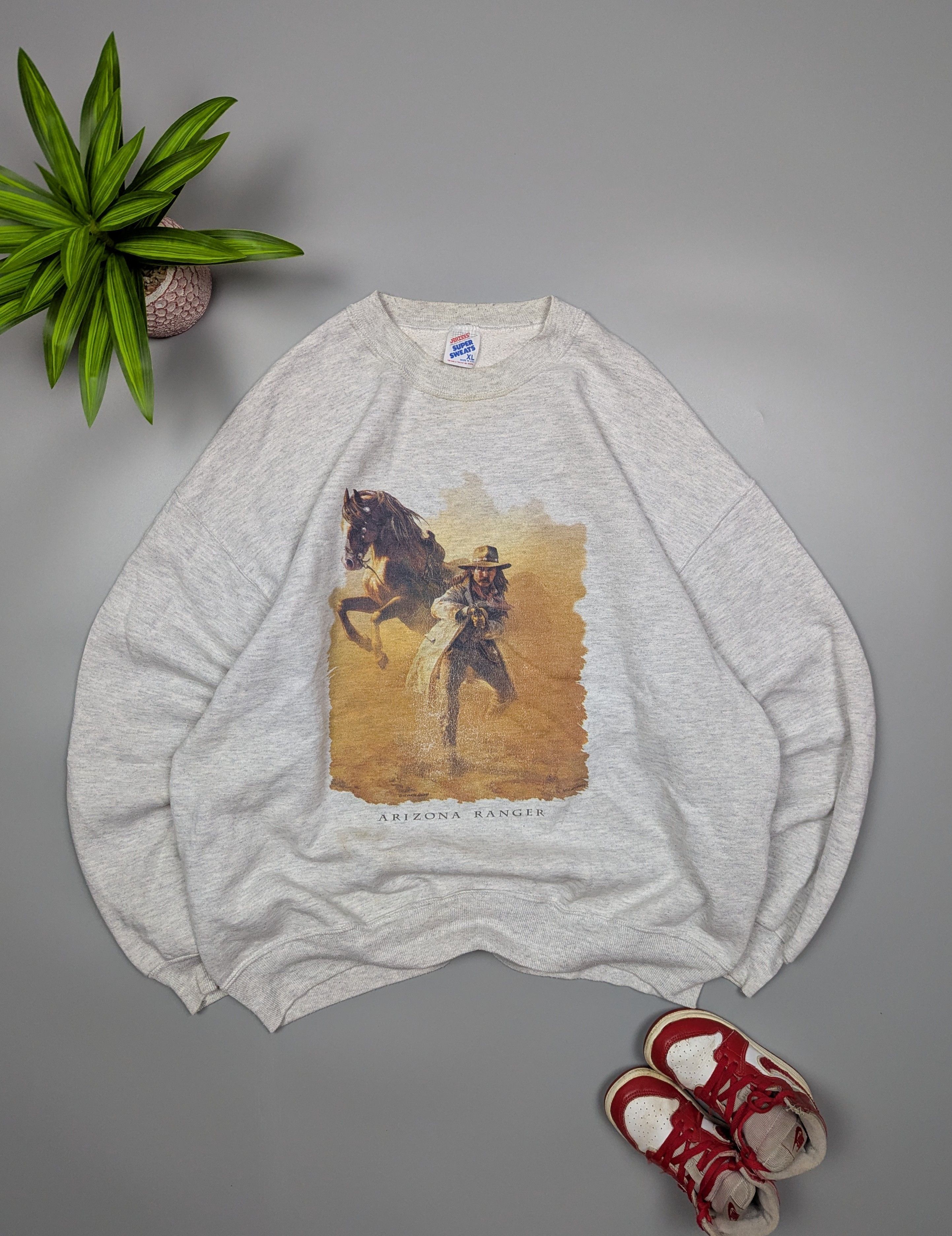Jerzees JERZEES 80s-90s Hermon Adams Vintage Gray Sweatshirt XL USA Size US XL / EU 56 / 4 - 1 Thumbnail
