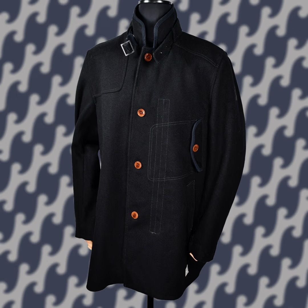 G-Star G-Star RAW Decoy Wool Garber Trench Jacket Mens 3XL Wool Black 3XL Coat Casual Vintage: No Size US XXL / EU 58 / 5 - 1 Thumbnail