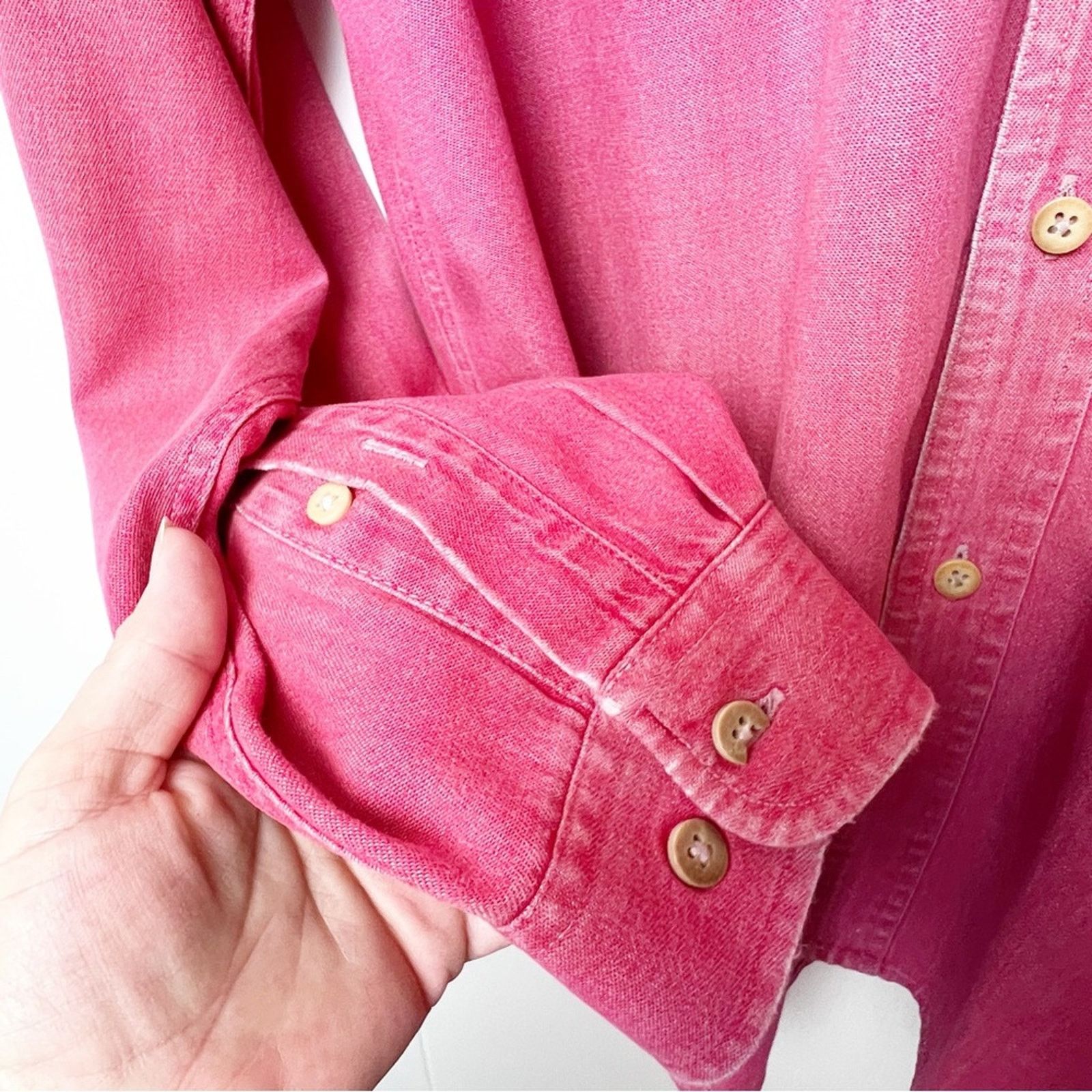 Structure Vintage Structure Red Wash Long Sleeve Shirt Men Size Large Size US L / EU 52-54 / 3 - 4 Thumbnail
