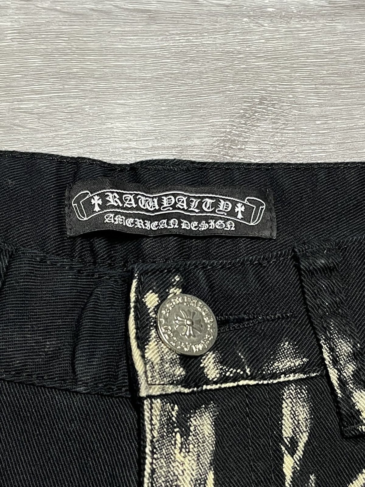 Designer × Jean Jeans American wolf Graphic Design Rare Size US 29 - 11 Thumbnail