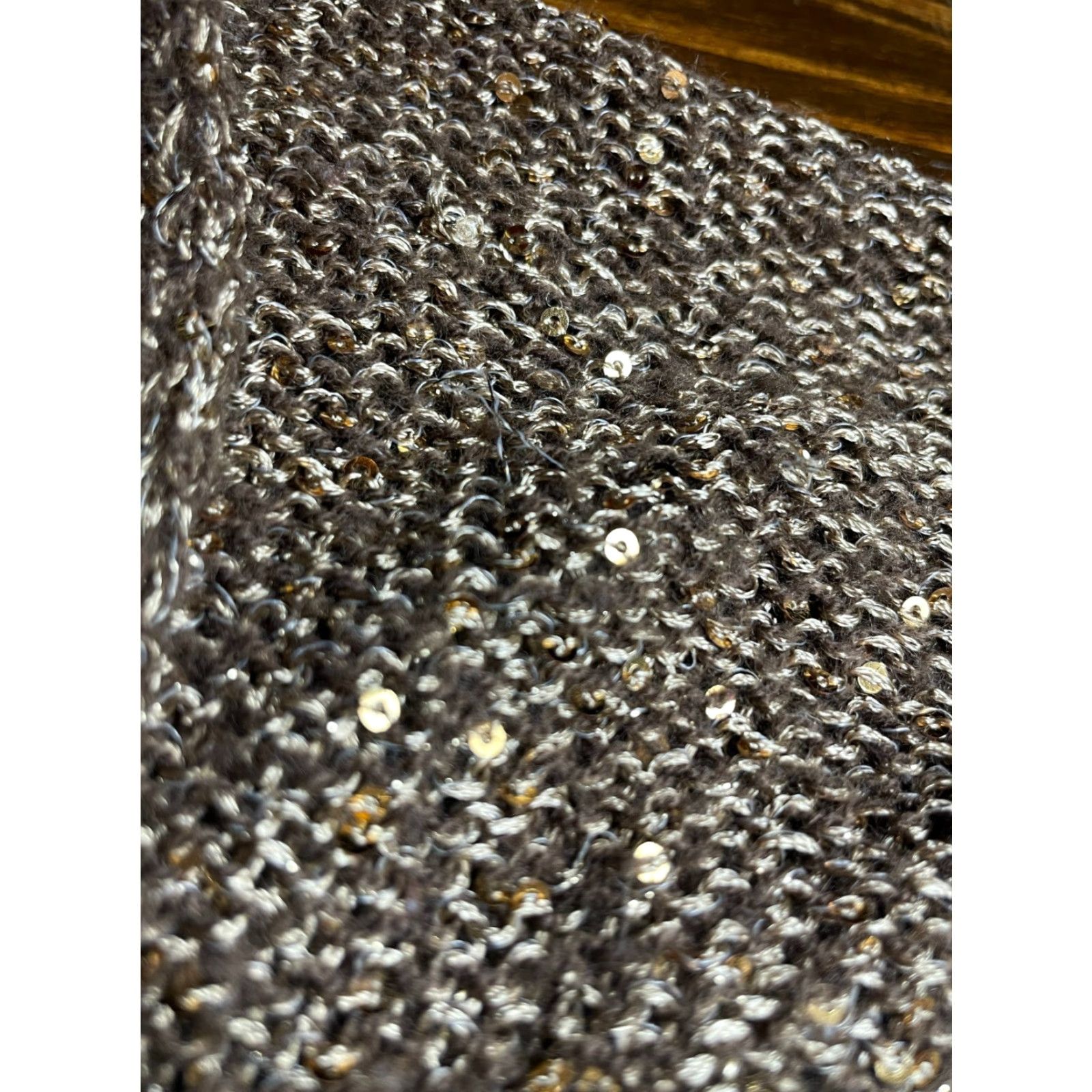 Apt. 9 Apt. 9 Sweater Cardigan Women's M Gold Sequin Open Casual Layering Sweater Womens Size M / US 6-8 / IT 42-44 - 3 Thumbnail