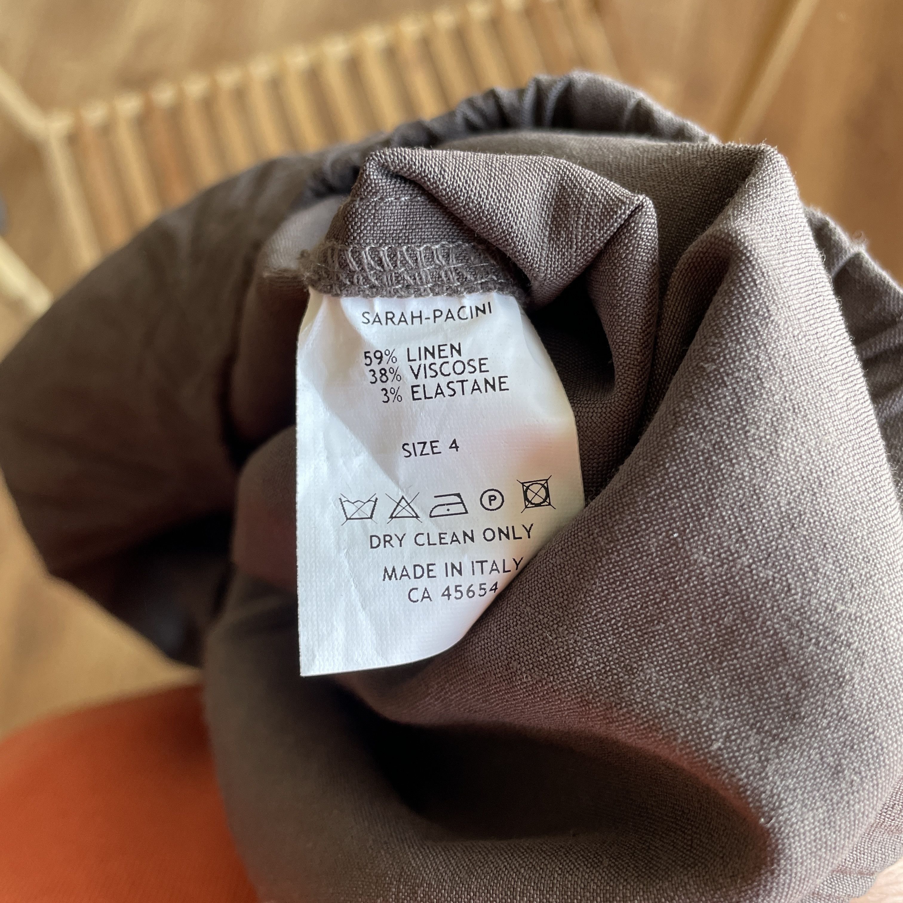 Sarah Pacini Sarah Pacini Womens Linen Blend Straight Trousers Size 4 Size 32" / US 10 / IT 46 - 8 Thumbnail