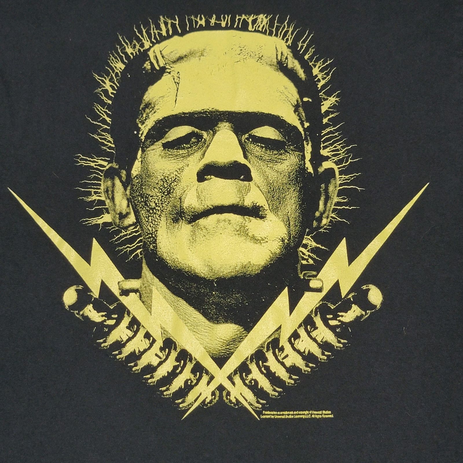 Other Glow In The Dark Frankenstein Unisex Tee (Rock Rebel) - Med Size US M / EU 48-50 / 2 - 2 Thumbnail