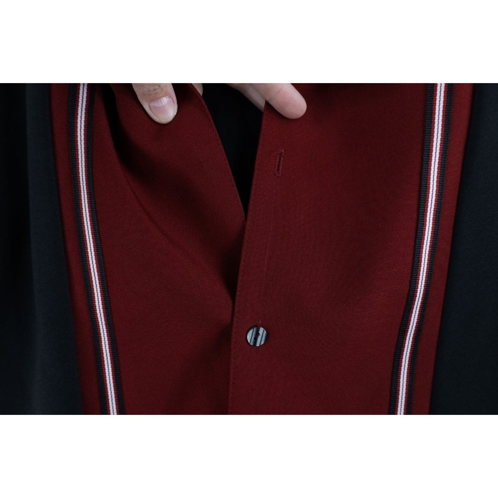 Vintage Vintage 90s Rockabilly Panel Striped Bowling Button Shirt Size US L / EU 52-54 / 3 - 4 Thumbnail