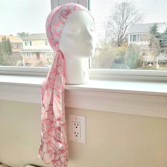 Vacation Satin Printed Scarf/Headwrap Beach Spring Summer Size ONE SIZE - 4 Thumbnail