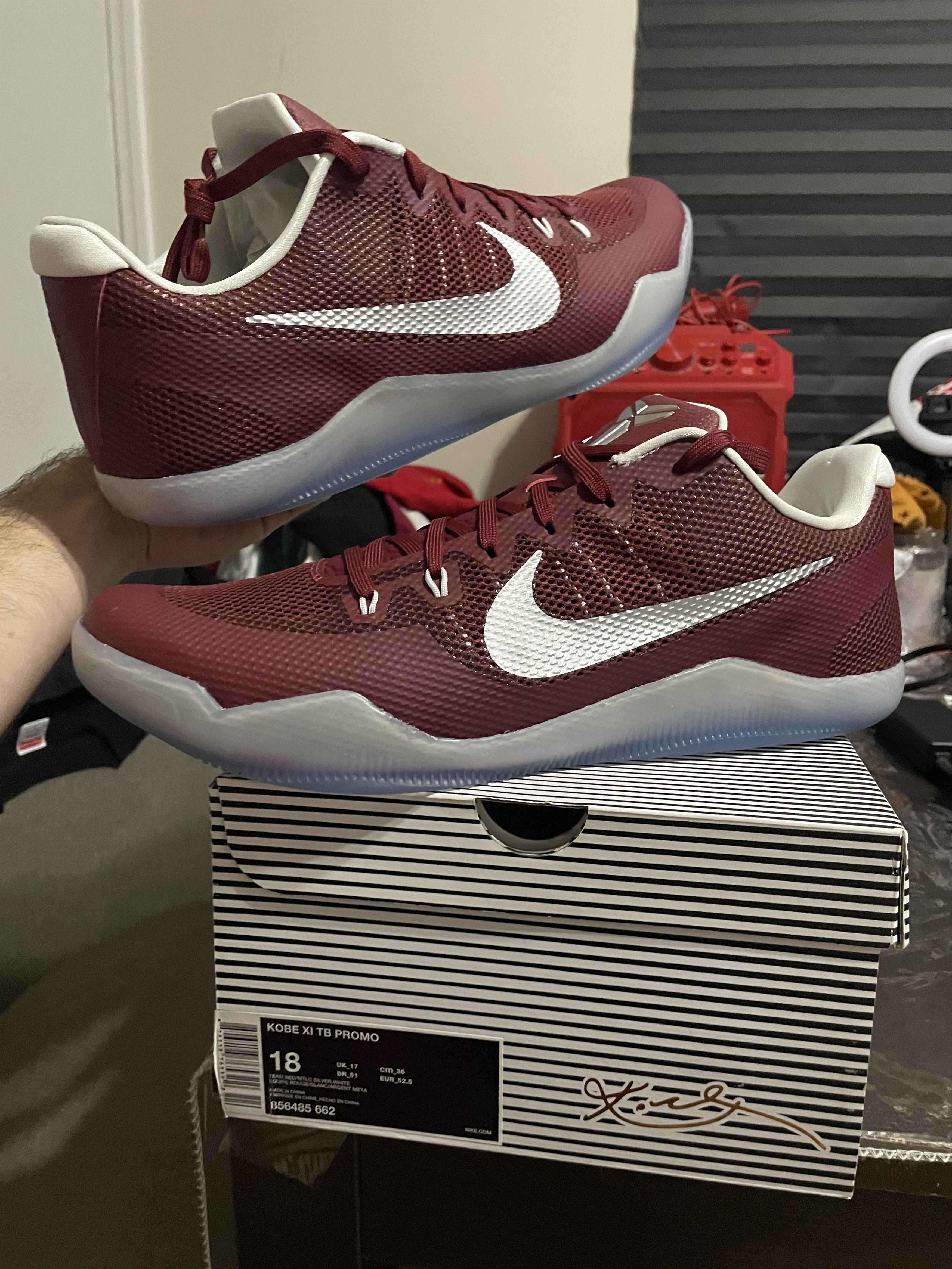 Nike Nike Kobe 11 Low TB Promo Maroon Kobe XI size 18 NEW Size US 15 / EU 48 - 3 Thumbnail