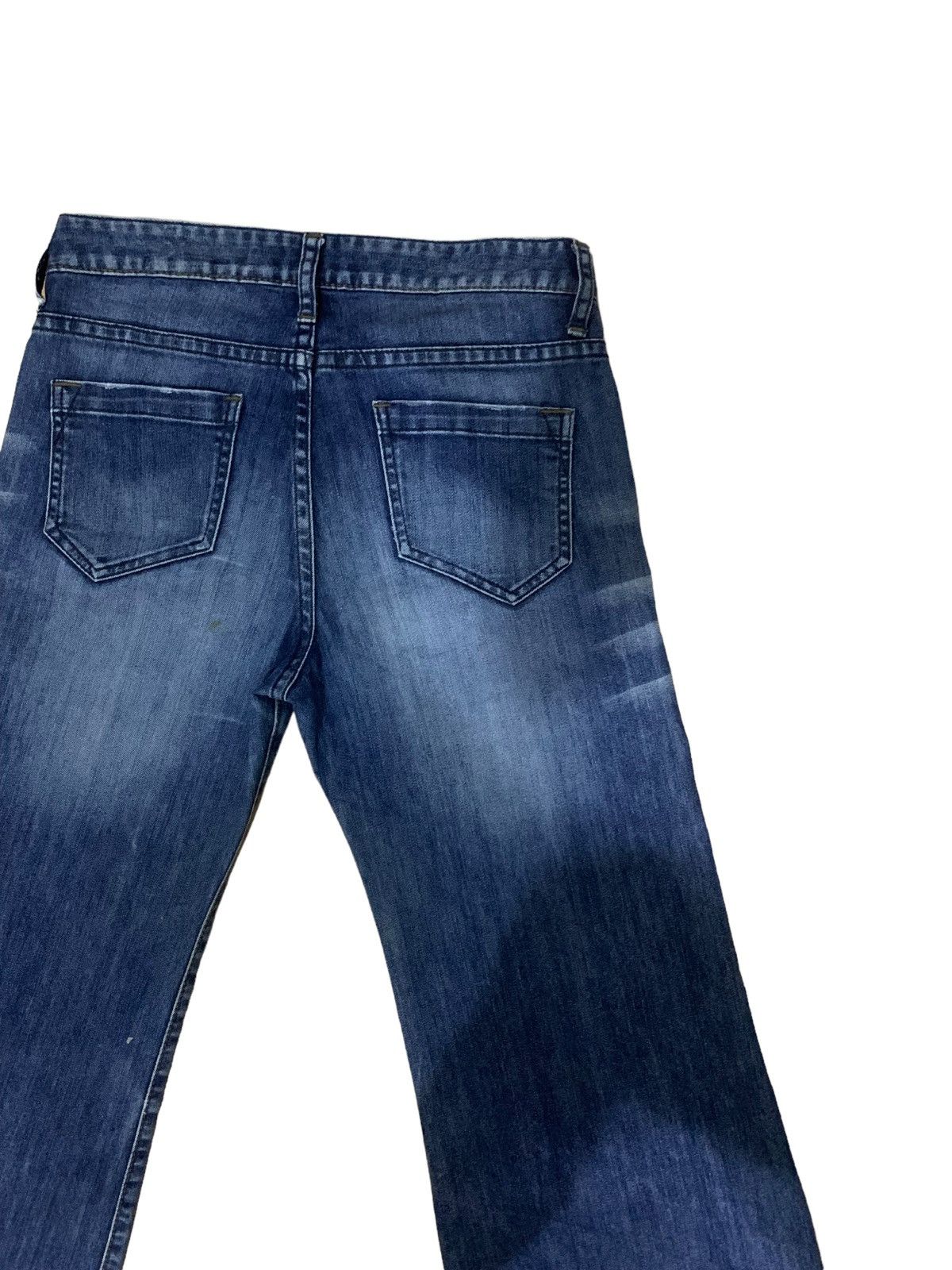 Jun Takahashi × Uniqlo 🔥Flare🔥 Vintage Uniqlo Wide Leg Blue Wash Jeans Size US 28 / EU 44 - 12 Thumbnail