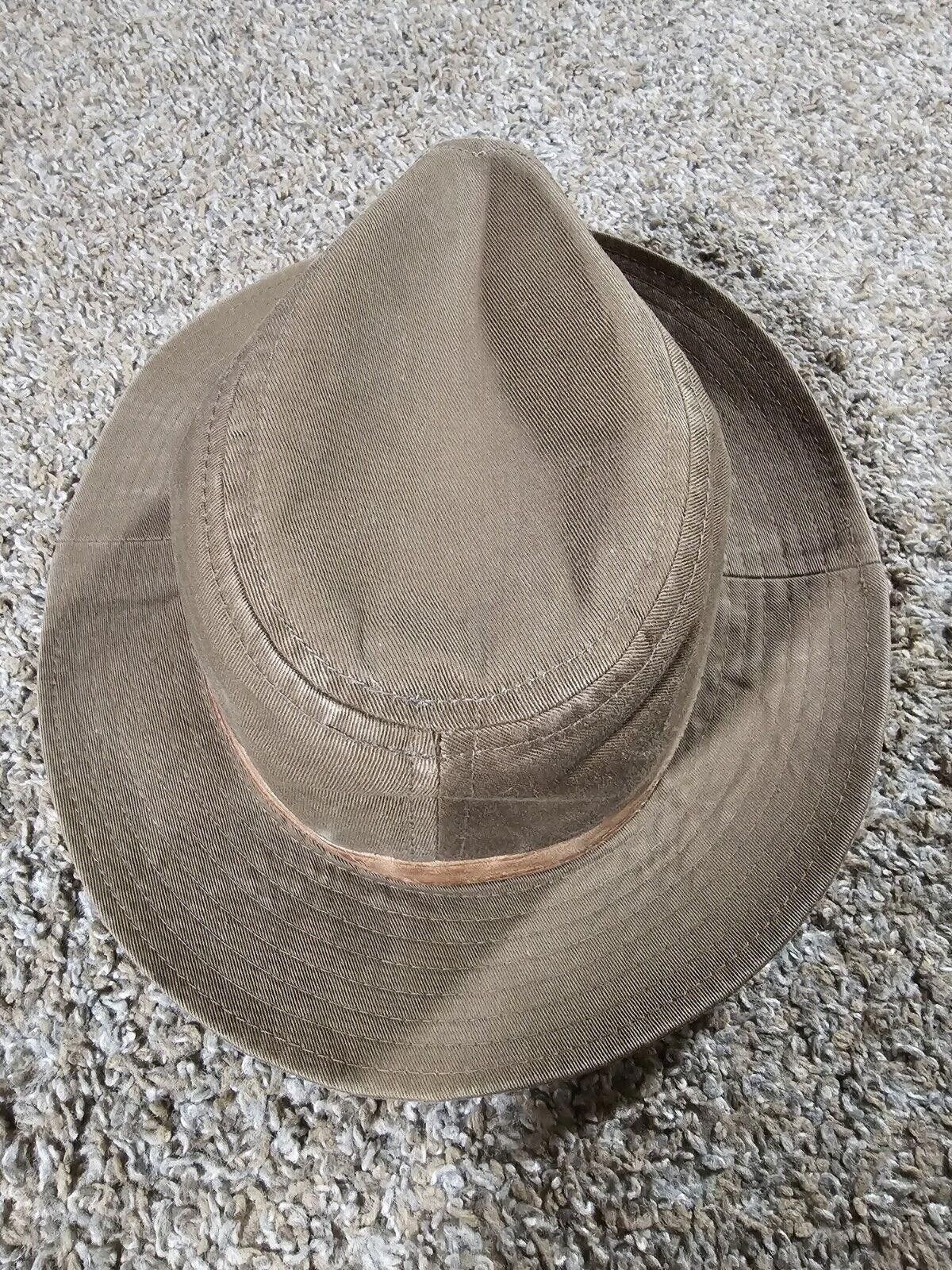 London Fog London Fog Brown Fedora Medium 7 - 7 1/8 Canvas Made in USA Size ONE SIZE - 4 Thumbnail