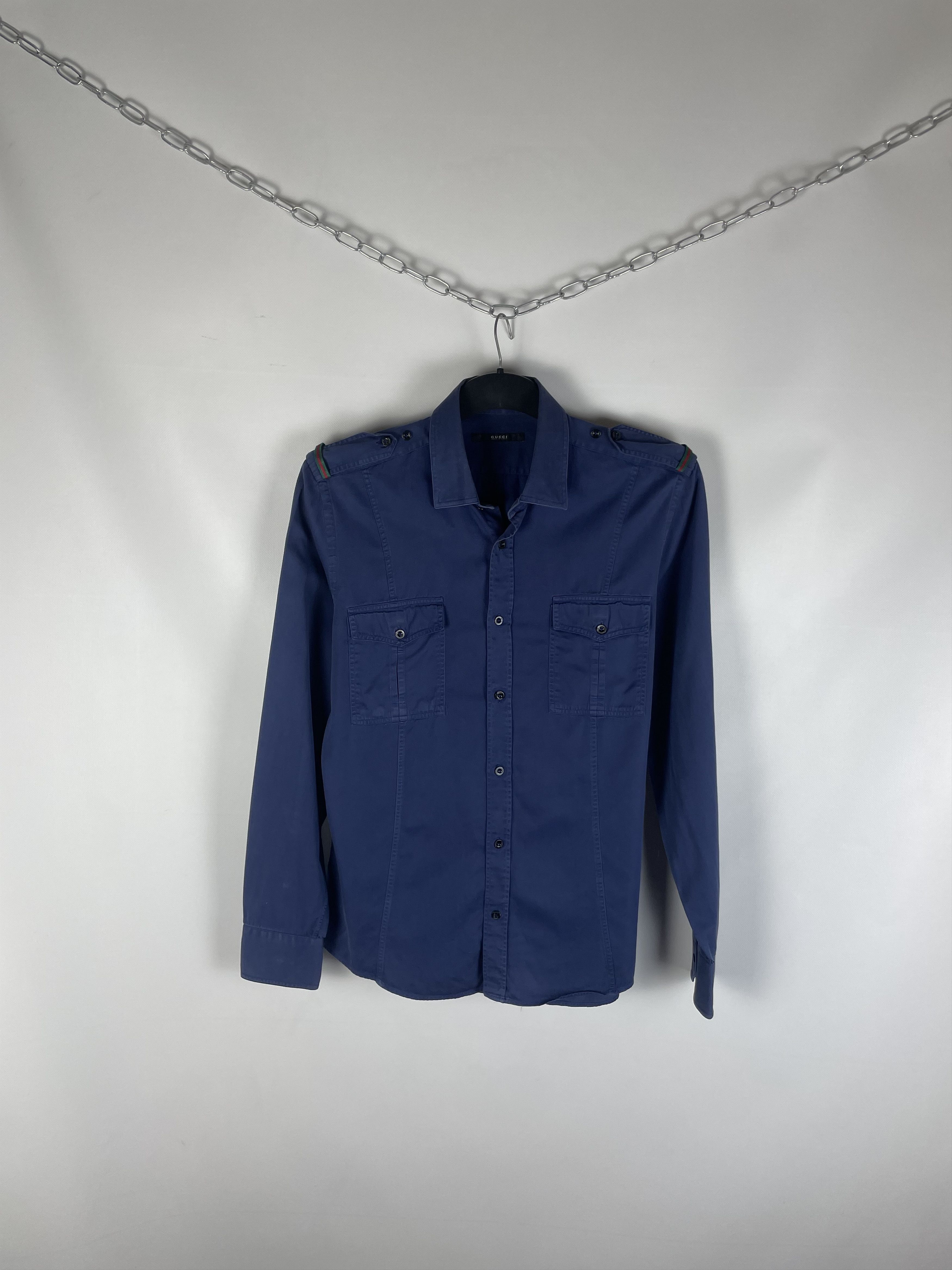 Gucci GUCCI Shirt Button Up Long Sleeve Tom Ford Era Size US M / EU 48-50 / 2 - 1 Thumbnail