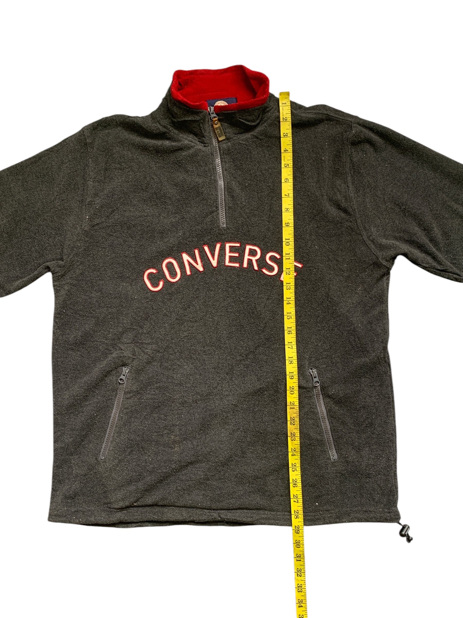 Converse × Vintage Rare Design Vintage Converse Half Zipper Fleece Sweater Size US M / EU 48-50 / 2 - 10 Thumbnail