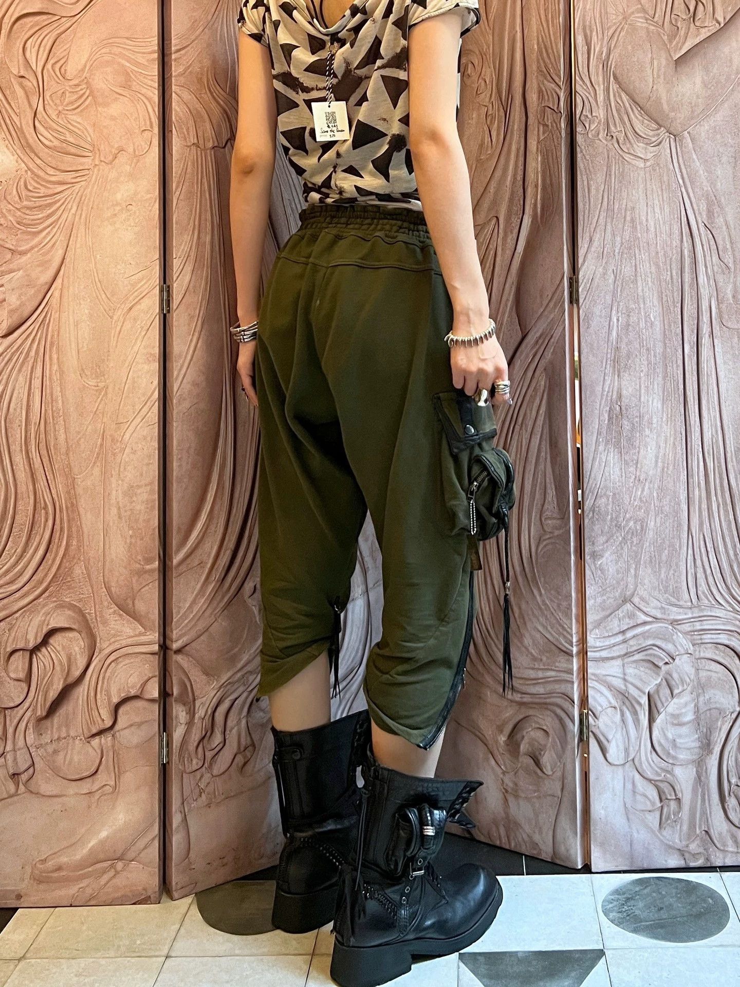 KMRii Kmrii Vintage Unisex Leather Cord Waist Pocket Sweatpants S Size 26" / US 2 / IT 38 - 5 Thumbnail