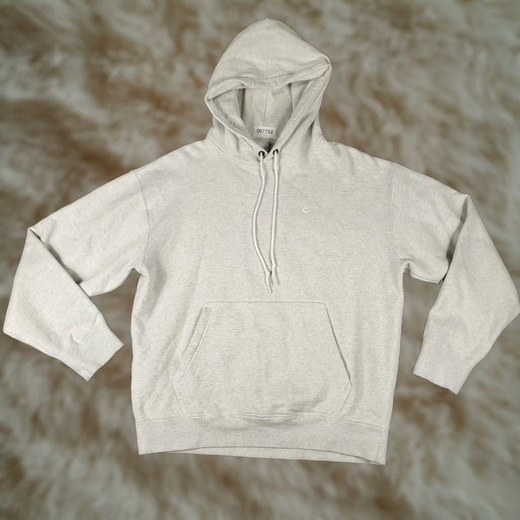 Nike Nike Hoodie Mens M gray Pullover Sweatshirt Swoosh Logo Long Sleeve Mock Neck Foldable Drawstring Winter All Seasons Regular Fit Size US M / EU 48-50 / 2 - 1 Thumbnail