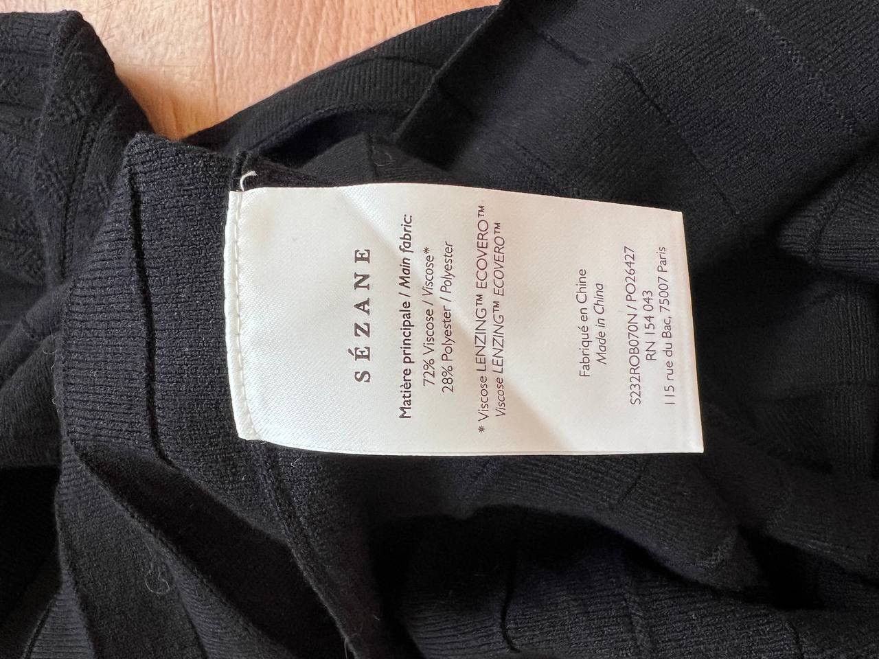 Sezane SEZANE PARIS RARE BLACK VISCOSE SOLID EVENING MID DRESS SZ L Size L / US 10 / IT 46 - 7 Thumbnail