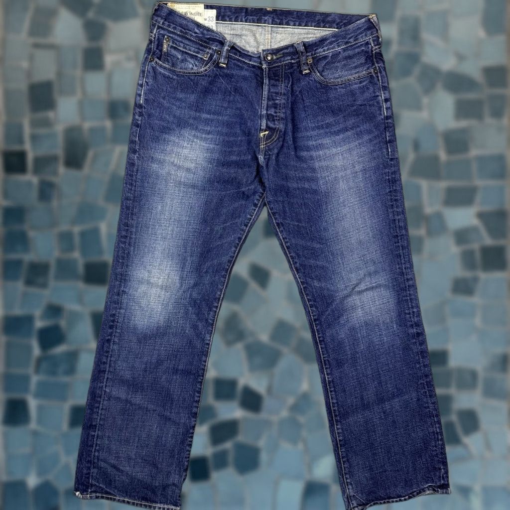 Abercrombie & Fitch Abercrombie & Fitch Kilburn Jeans Men 36x32 Vintage Lowrise Boot Whisker Denim Y2K Jeans Regular 5-Pocket Blue Mens Size US 36 / EU 52 - 1 Thumbnail