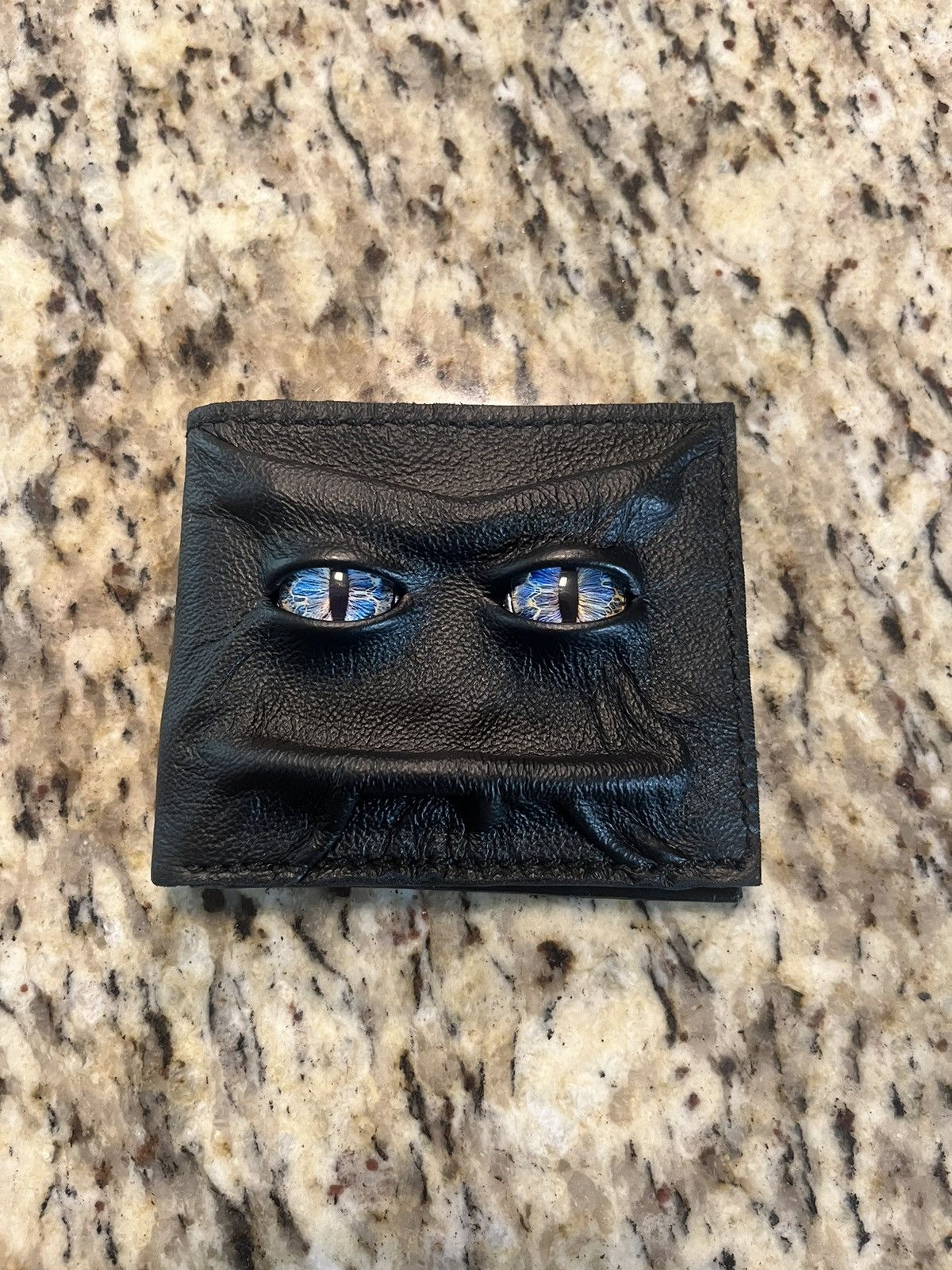 image of Vintage Face Wallet in Black, Men's
