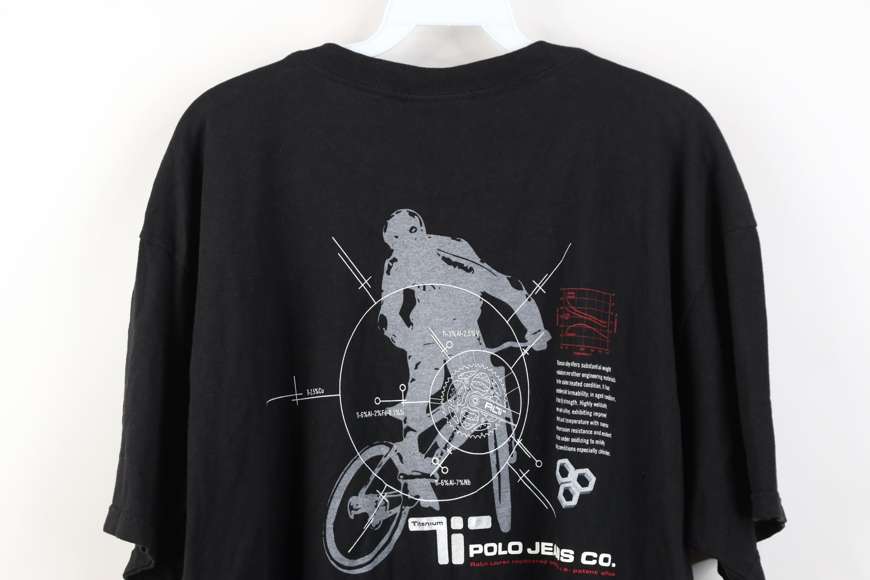 Polo Ralph Lauren Deadstock Vintage 90s Ralph Lauren Bicycle Titanium T-Shirt Size US XL / EU 56 / 4 - 11 Thumbnail