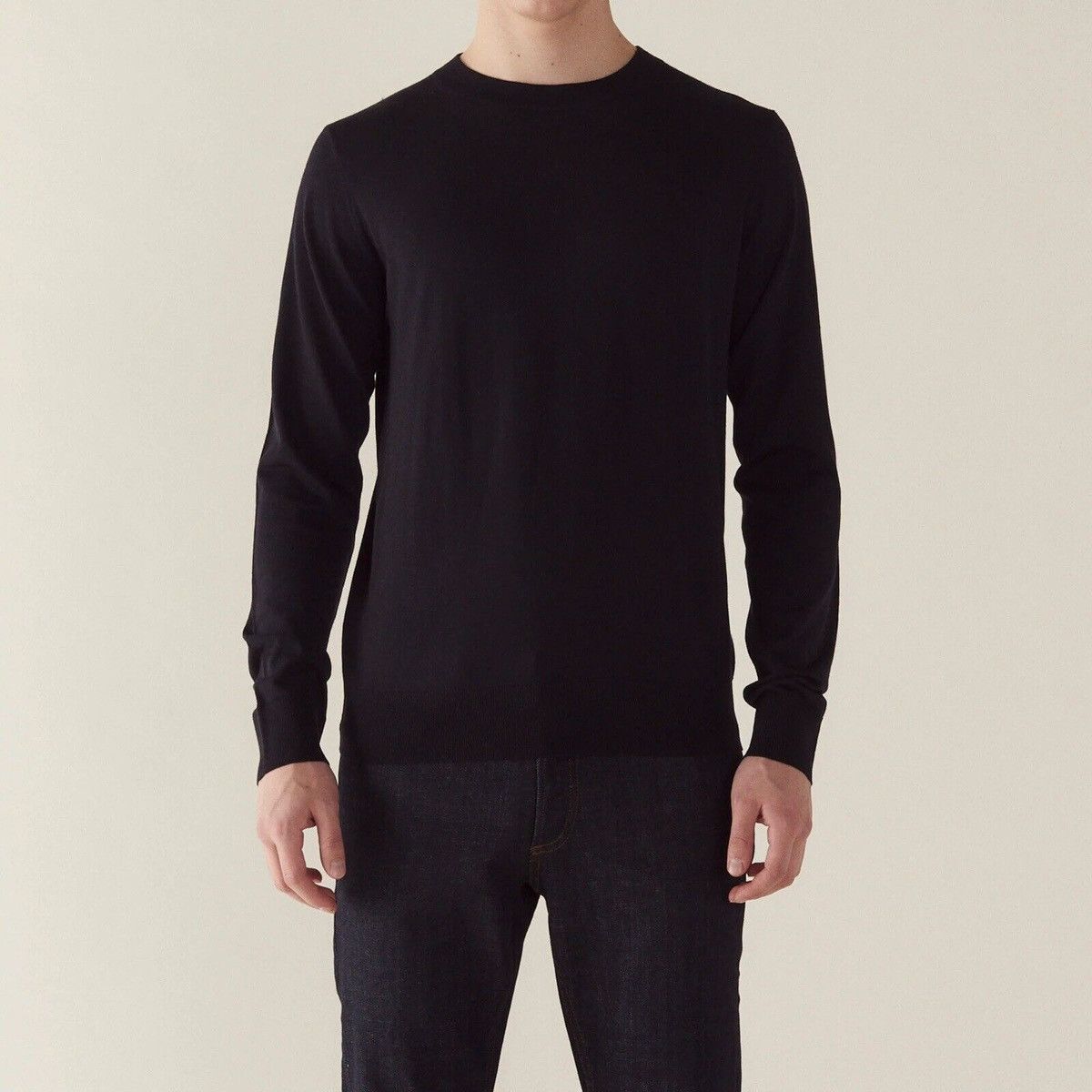 Sandro Paris classic light crewneck sweater wool pullover