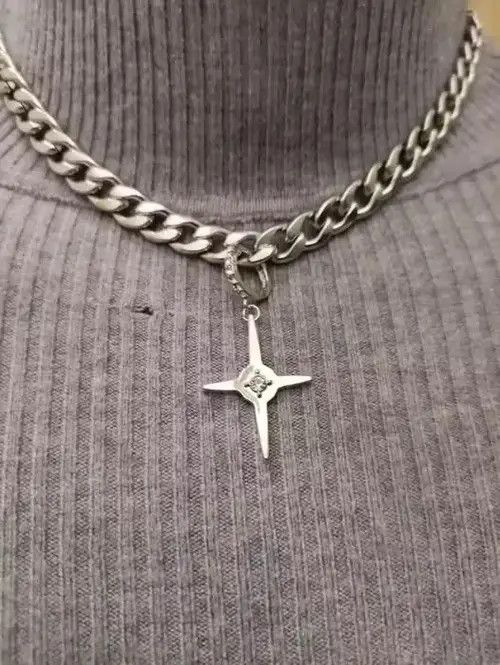Jewelry Cross Streetwear Necklace Chain Size ONE SIZE - 1 Thumbnail