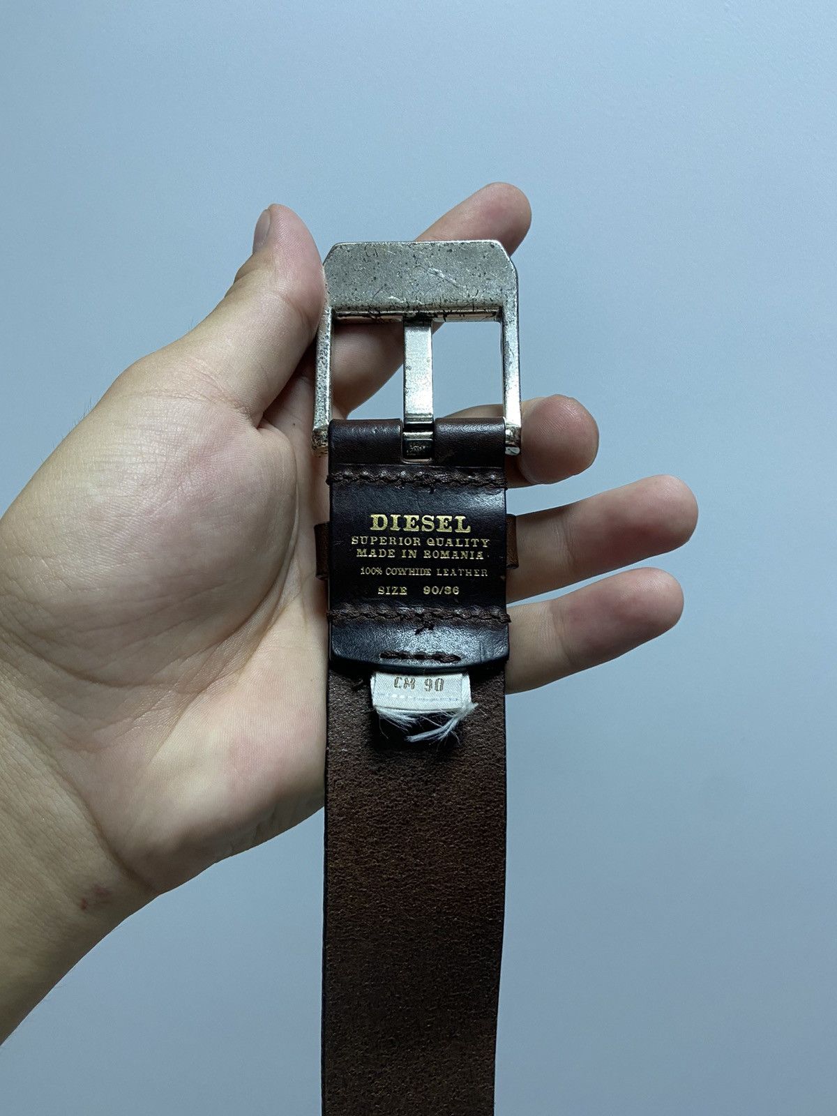 Diesel × Vintage Diesel Belt Vintage Avant Garde Y2K Style Logo Size ONE SIZE - 4 Thumbnail