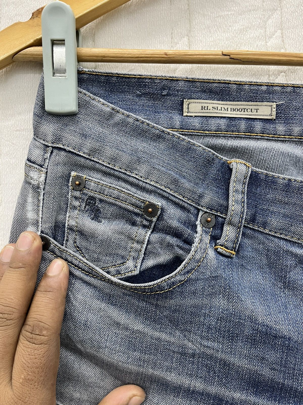 Polo Ralph Lauren × Ralph Lauren ARCHIVE🔥RALPH LAUREN RL SLIM BOOTCUT DENIM Size 30" / US 8 / IT 44 - 7 Thumbnail
