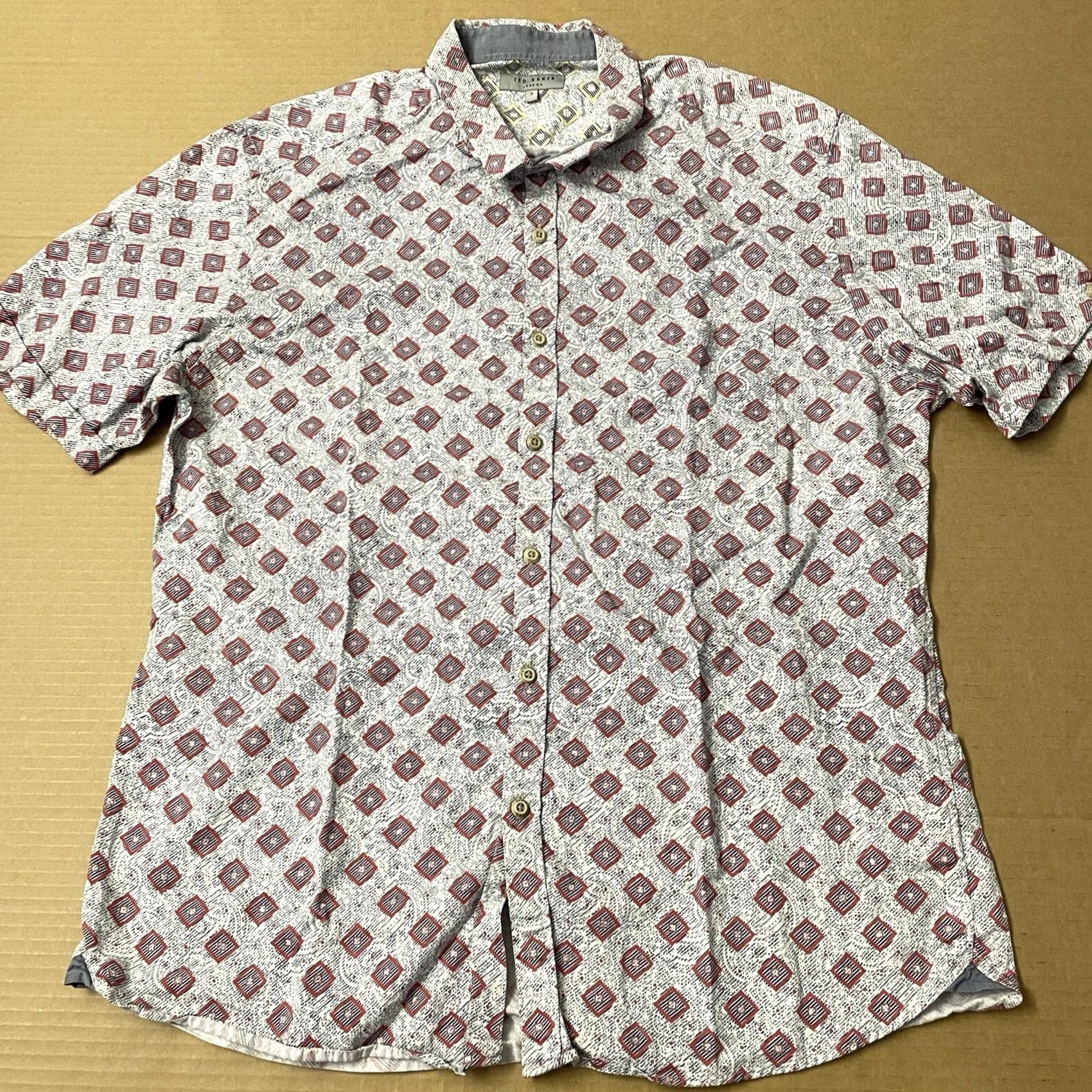 Ted Baker Ted Baker Button-Up Shirt Adult Medium All Over Print Outdoors Casual Mens Size US M / EU 48-50 / 2 - 2 Thumbnail