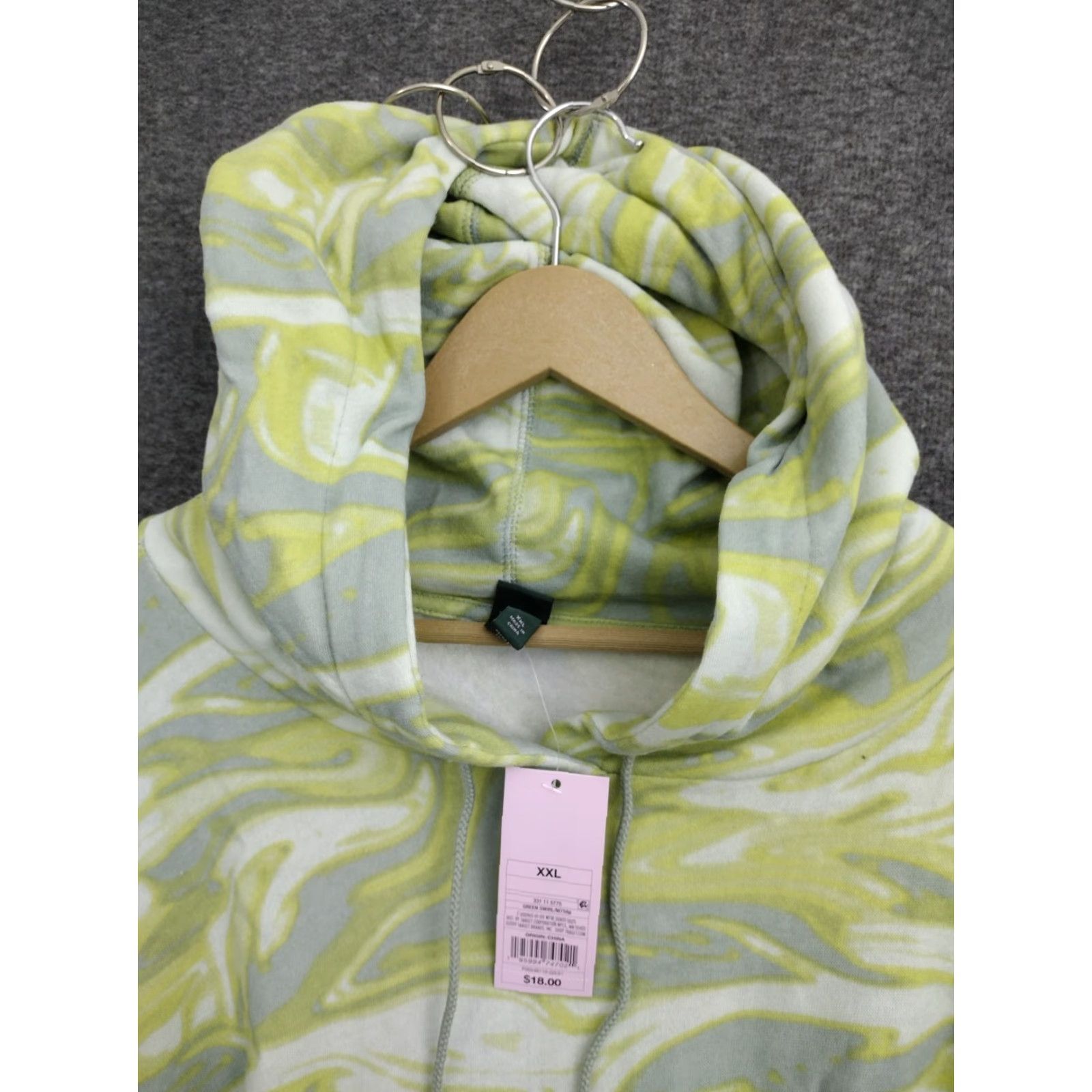 Vintage Wild Fable Hoodie Womens Crop Sweatshirt Green 2XL XS? Size XXL / US 16-18 / IT 52-54 - 3 Thumbnail
