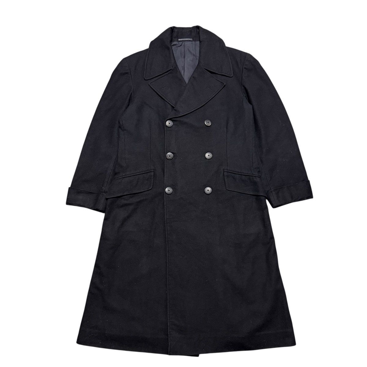 Yohji Yamamoto Yohji Yamamoto Pour Homme 80s Runway Double Breasted Coat Size US M / EU 48-50 / 2 - 2 Thumbnail