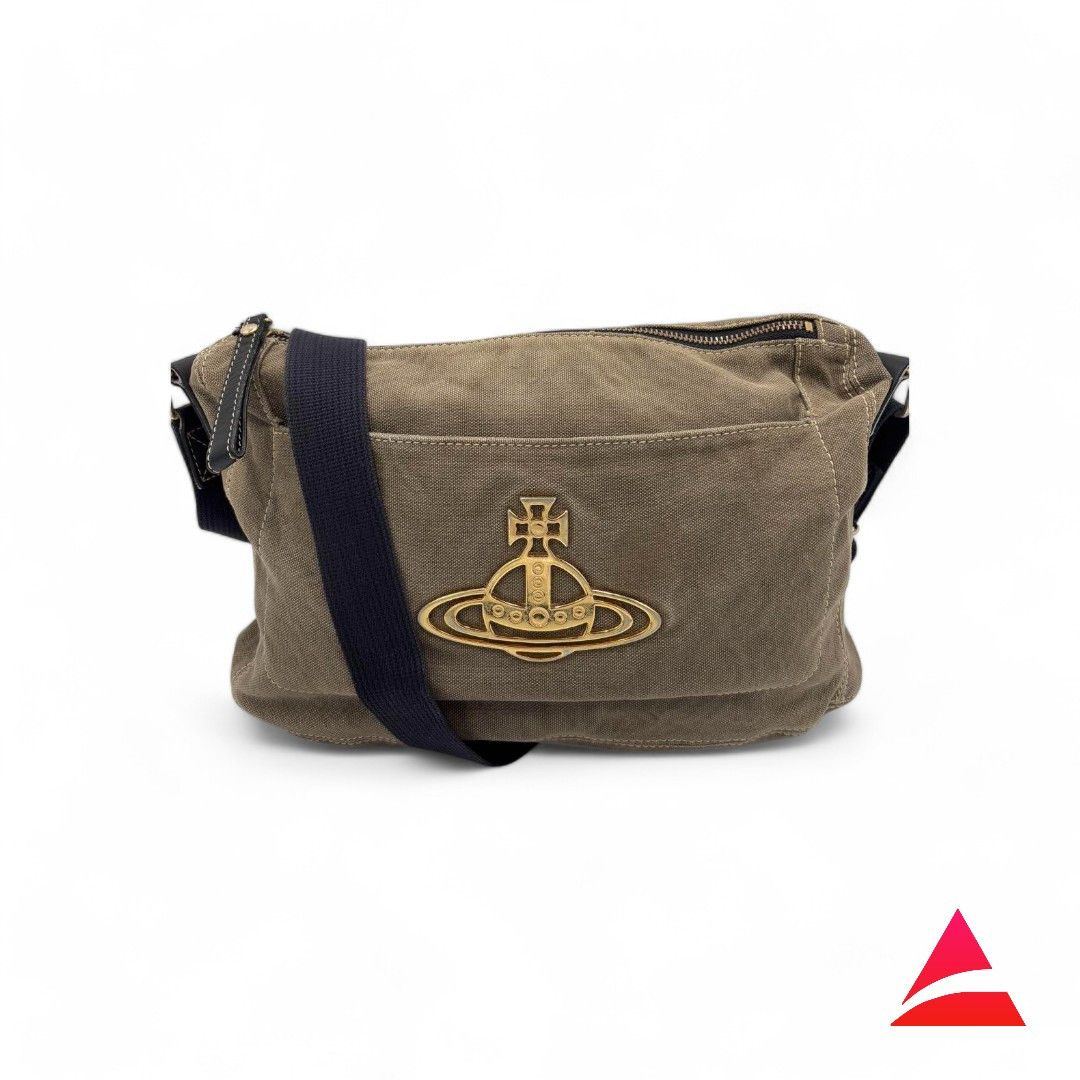 Vivienne Westwood - Orb Shoulder Bag Crossbody Khaki VIntage