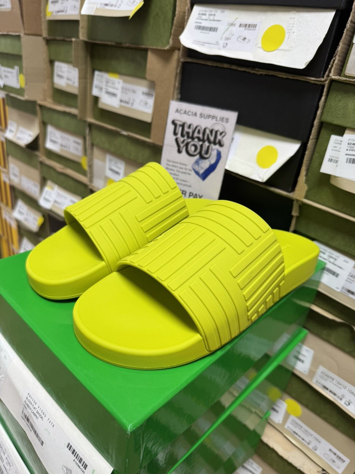 Bottega Veneta Bottega Veneta Embossed Rubber Slides Size US 8 / EU 41 - 1 Thumbnail