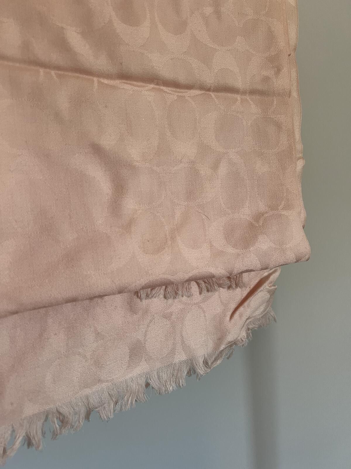 Coach Coach Signature Wrap, Wool/Silk Blend, Light Rose Pink Size ONE SIZE - 4 Thumbnail